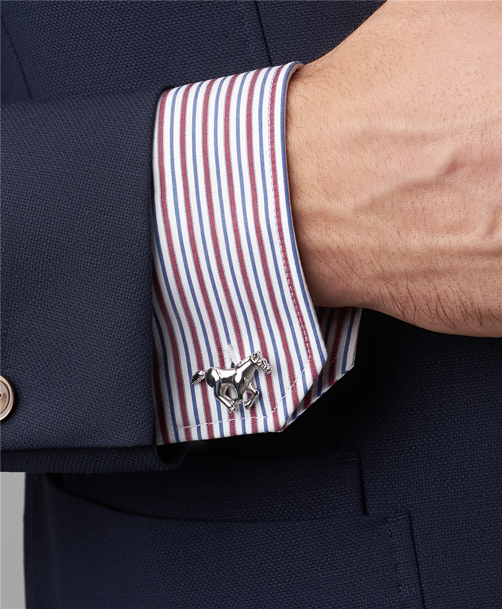 Запонки фигурные «Лошади»