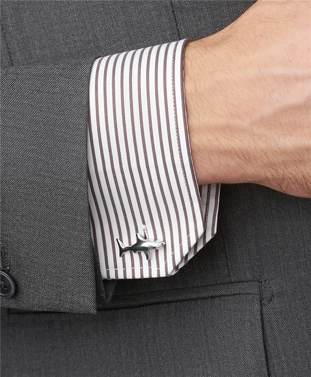 Запонки фигурные «Акулы»