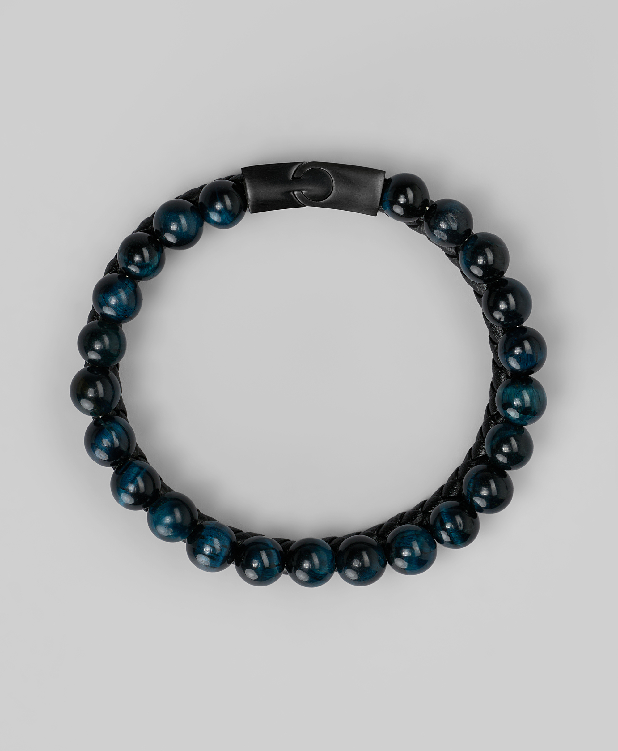 Браслет из натуральной кожи с тигровым глазом