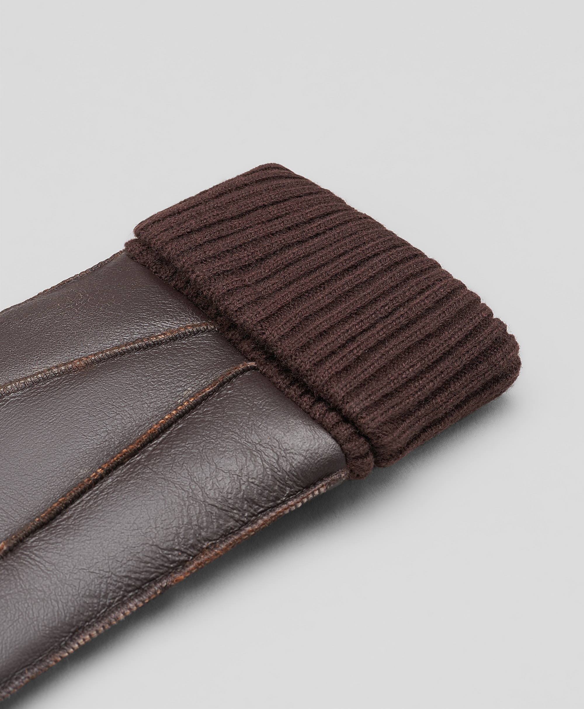 Перчатки кожаные на натуральном меху из овчины