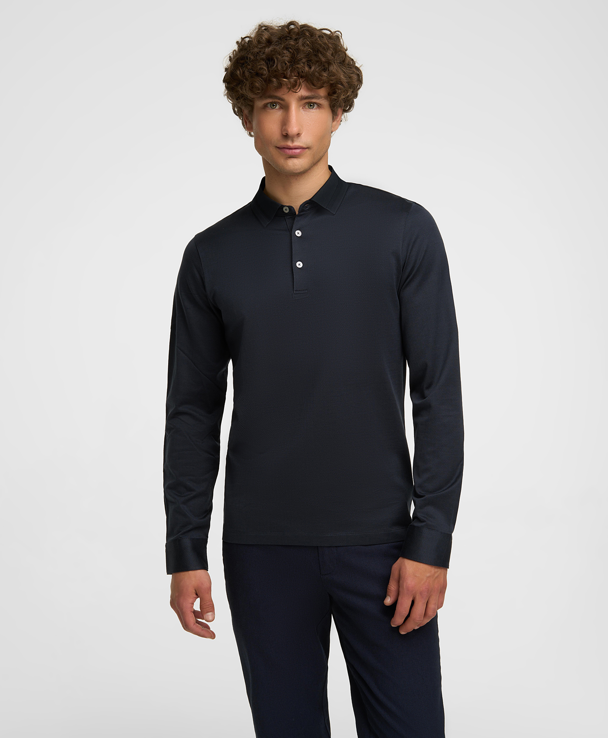 Рубашка-поло, полуприлегающий силуэт