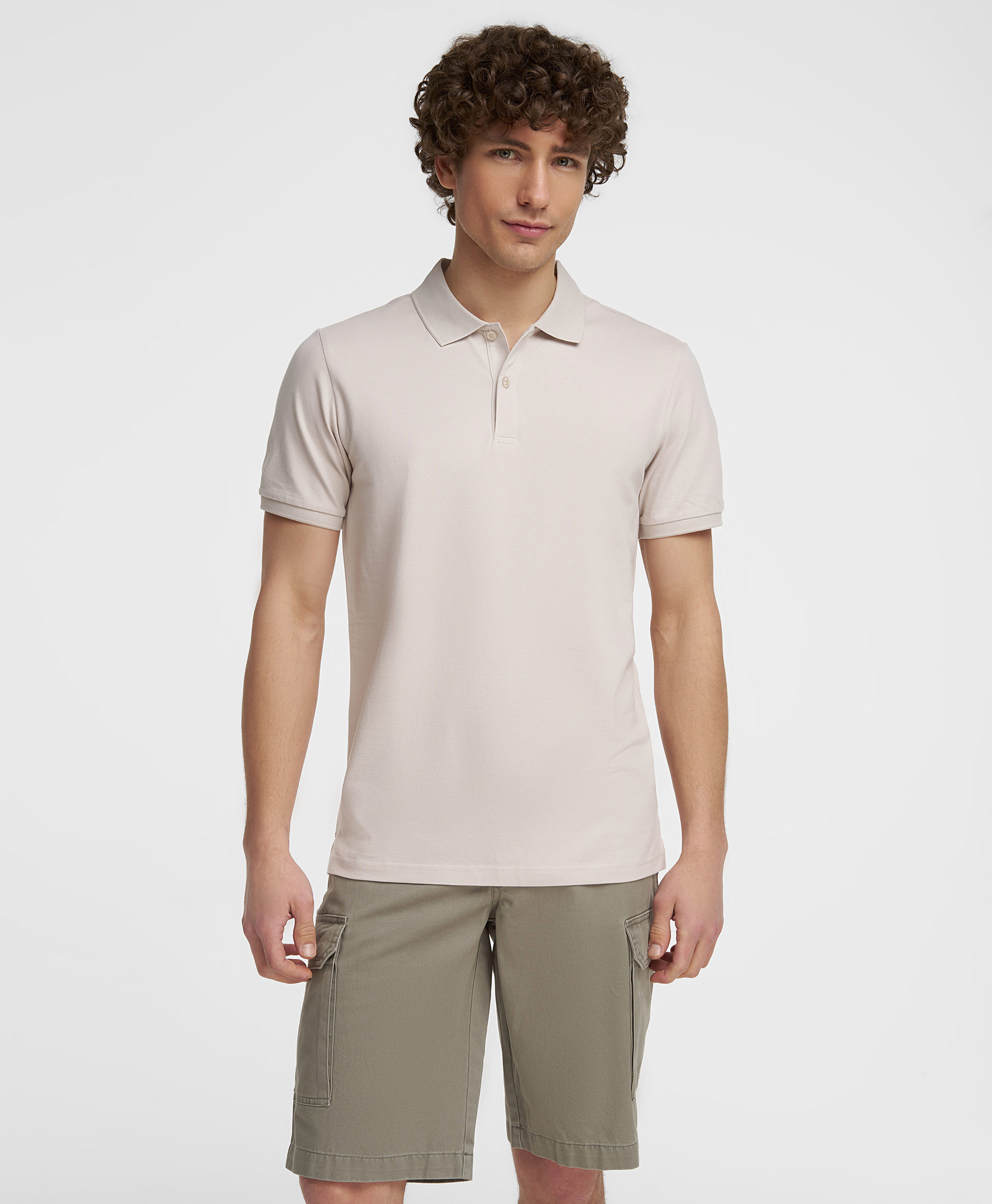 Рубашка-поло, полуприлегающий силуэт