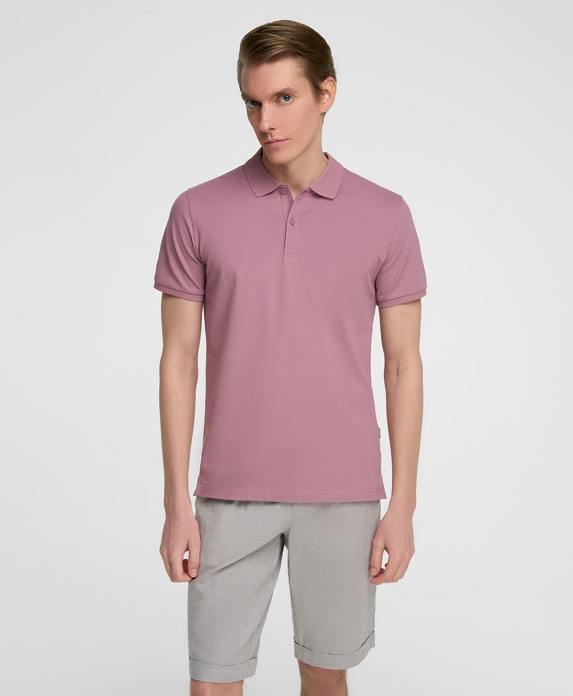 Рубашка-поло, полуприлегающий силуэт