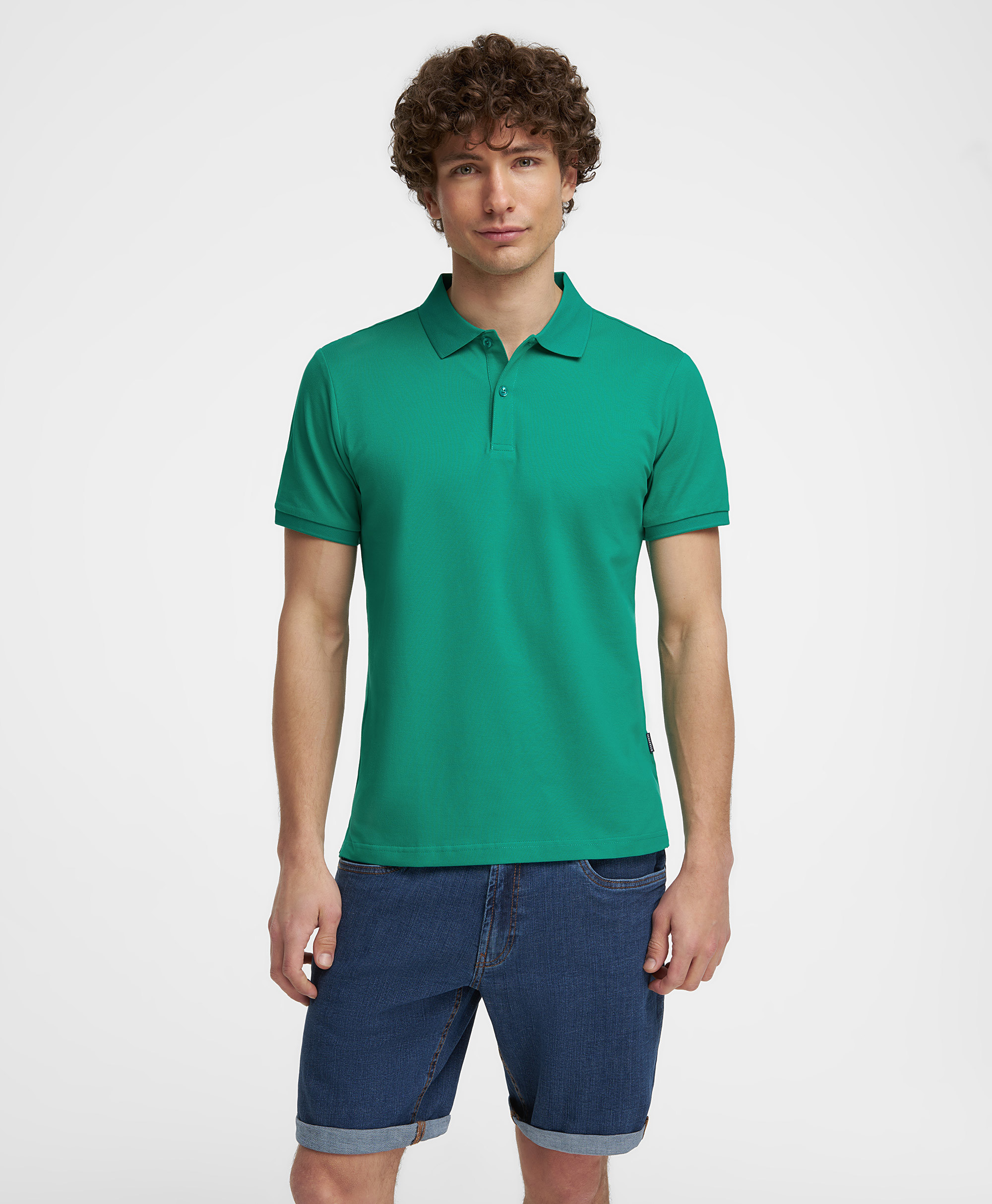 Рубашка-поло, полуприлегающий силуэт