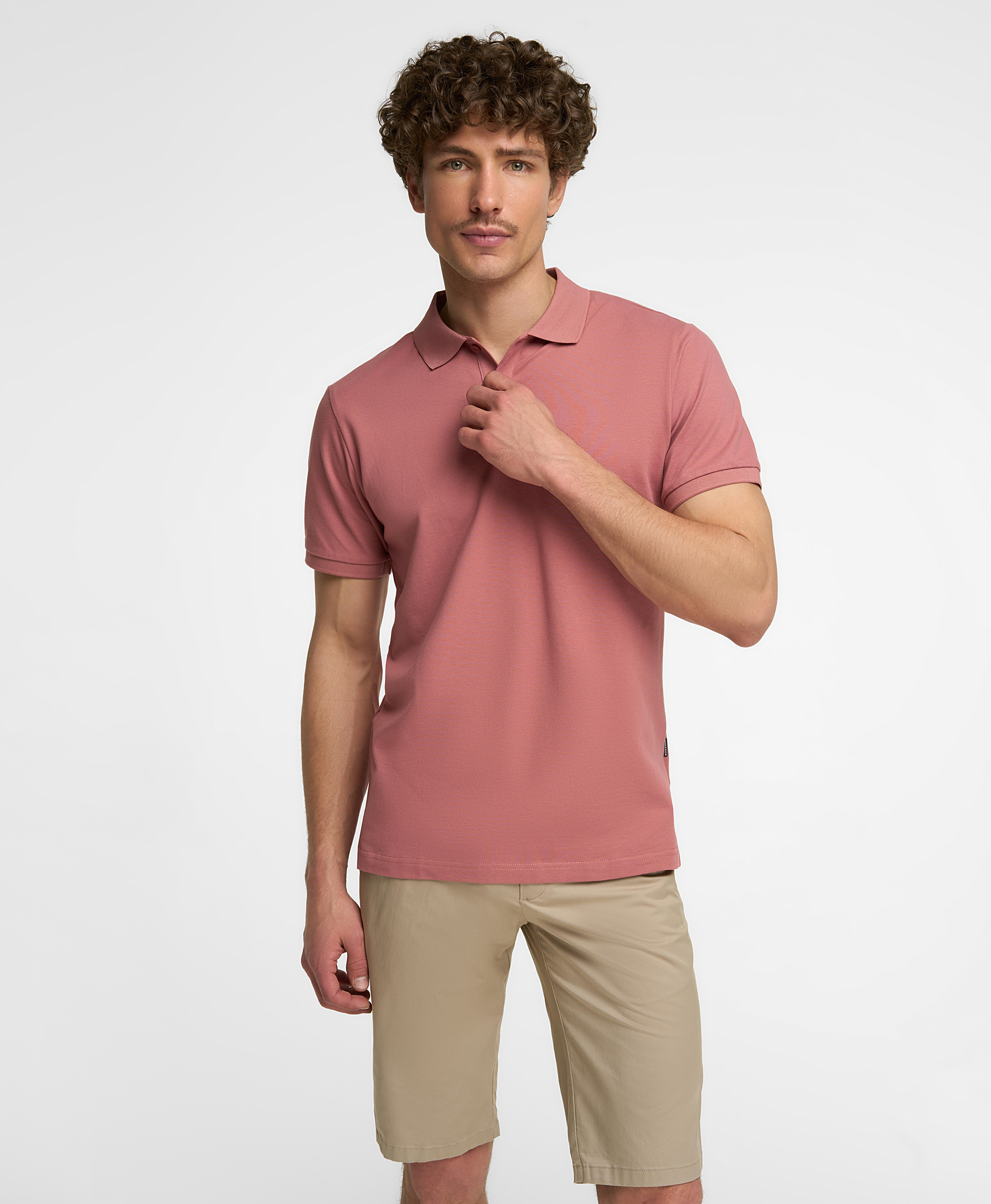 Рубашка-поло, полуприлегающий силуэт