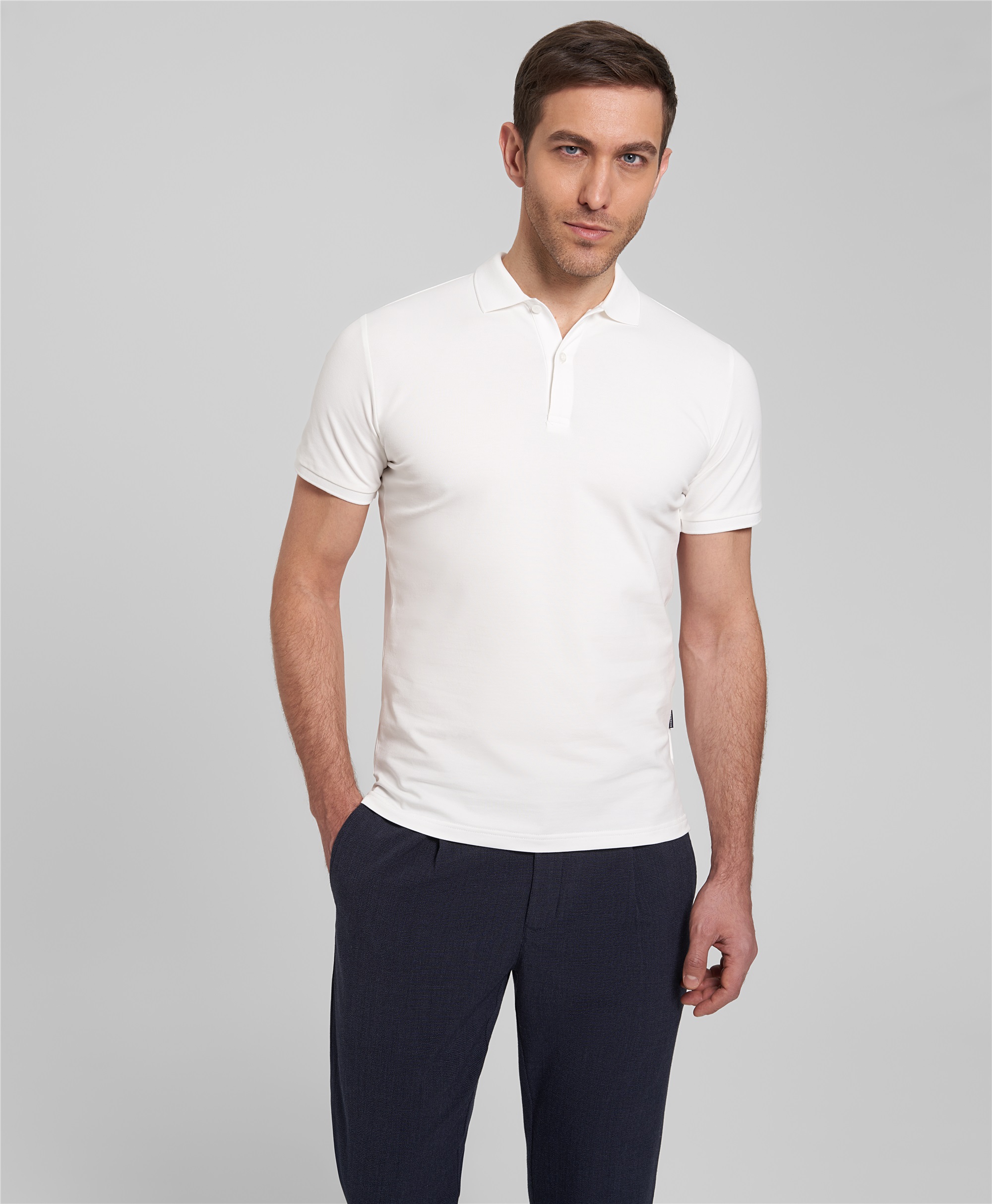 Рубашка-поло, полуприлегающий силуэт