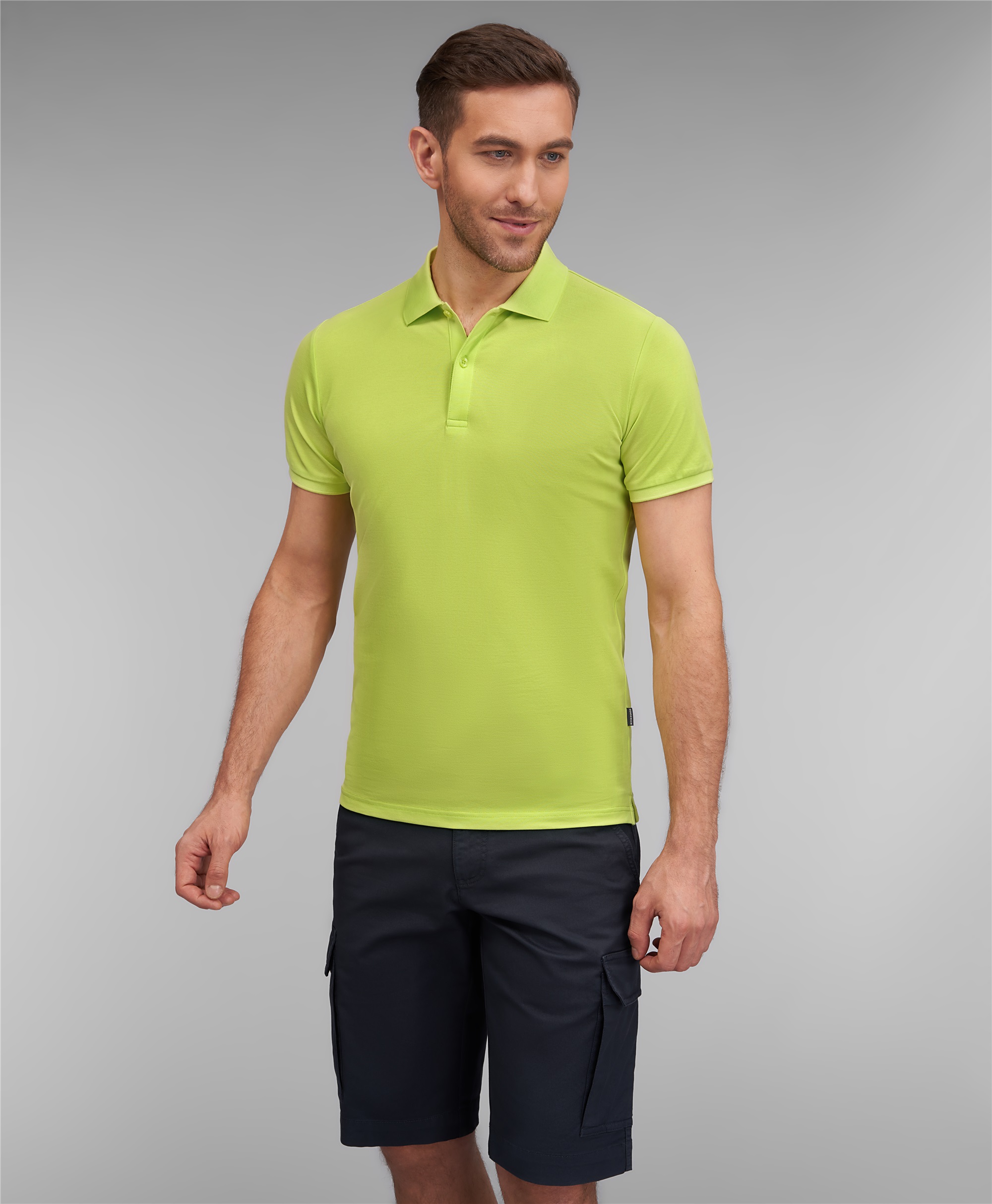 Рубашка-поло, полуприлегающий силуэт