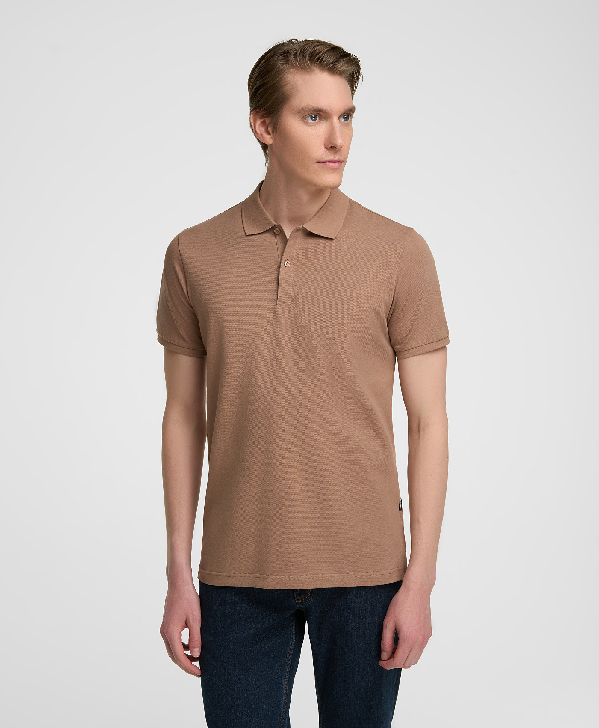 Рубашка-поло, полуприлегающий силуэт