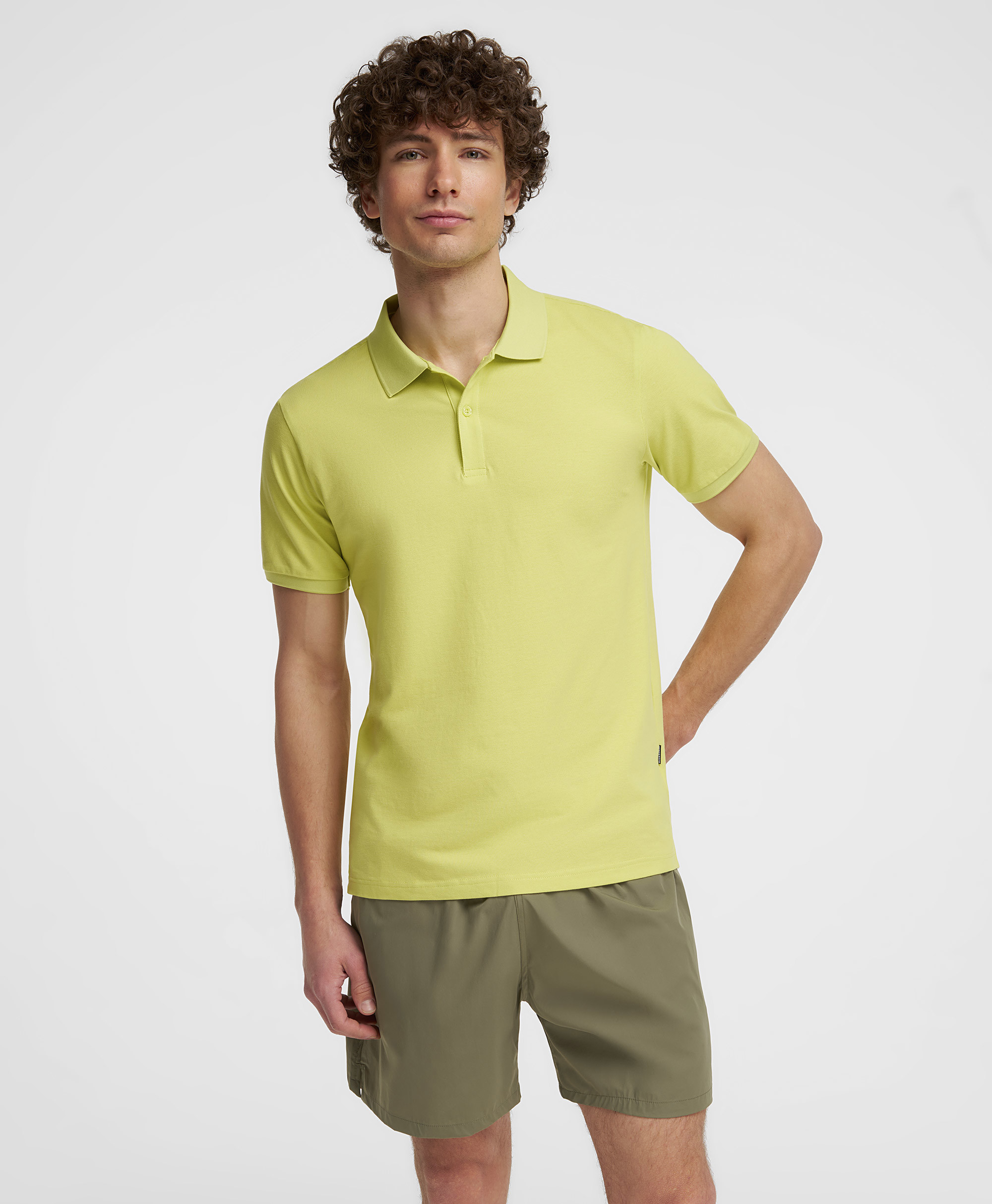 Рубашка-поло, полуприлегающий силуэт