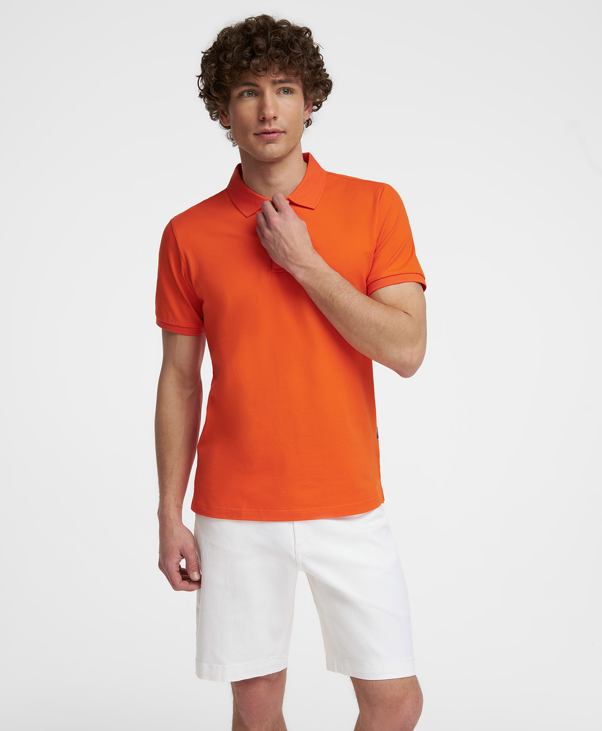 Рубашка-поло, полуприлегающий силуэт