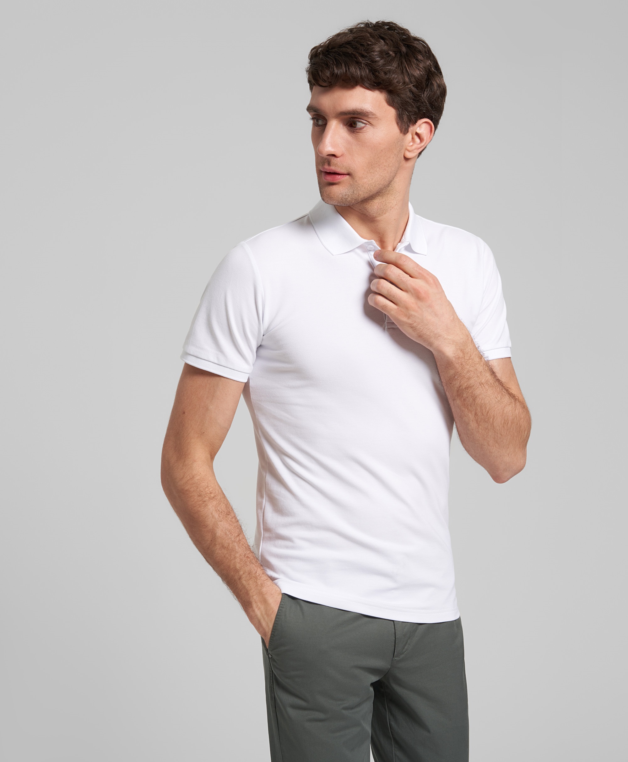 Рубашка-поло, полуприлегающий силуэт