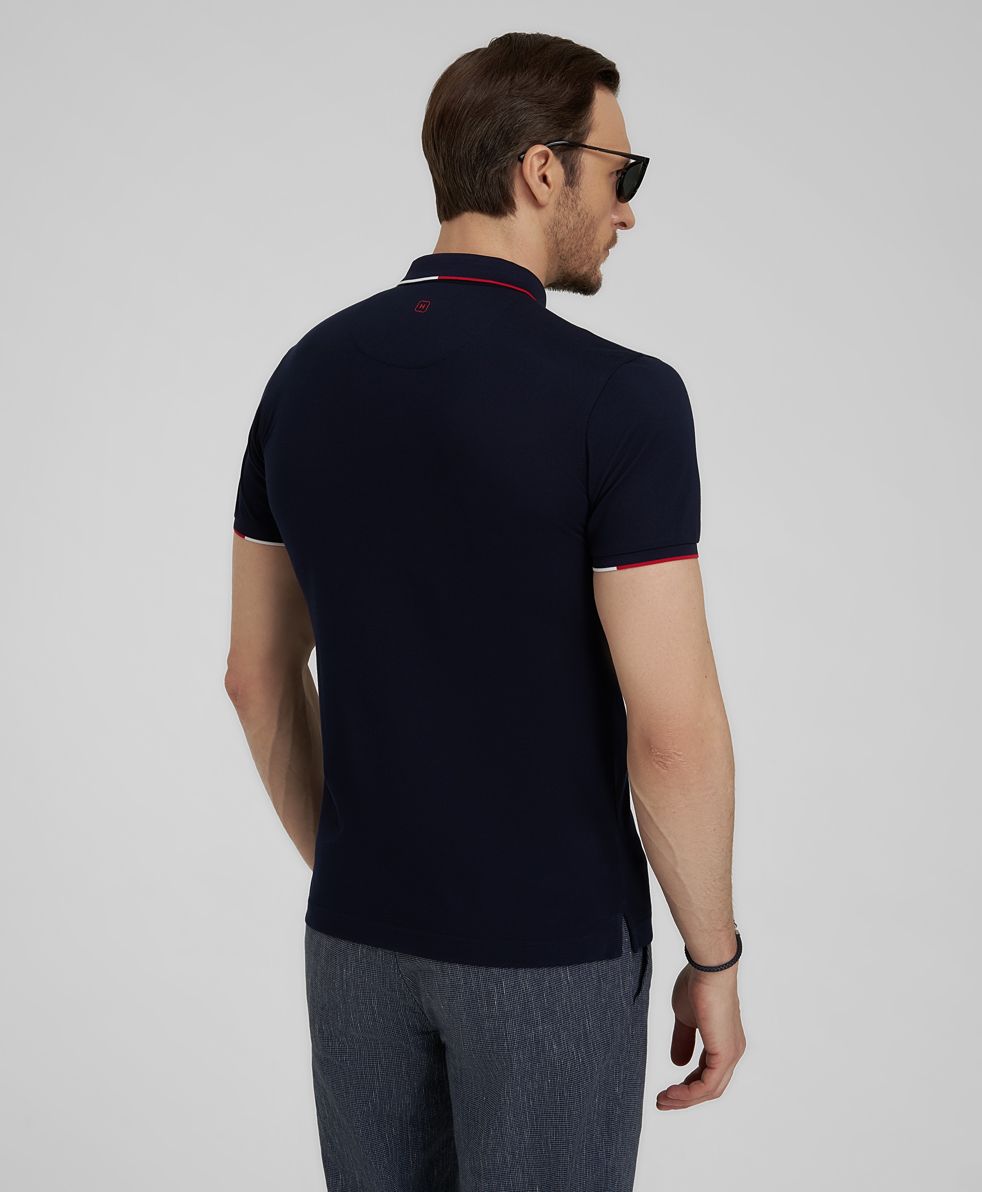 Рубашка-поло, полуприлегающий силуэт