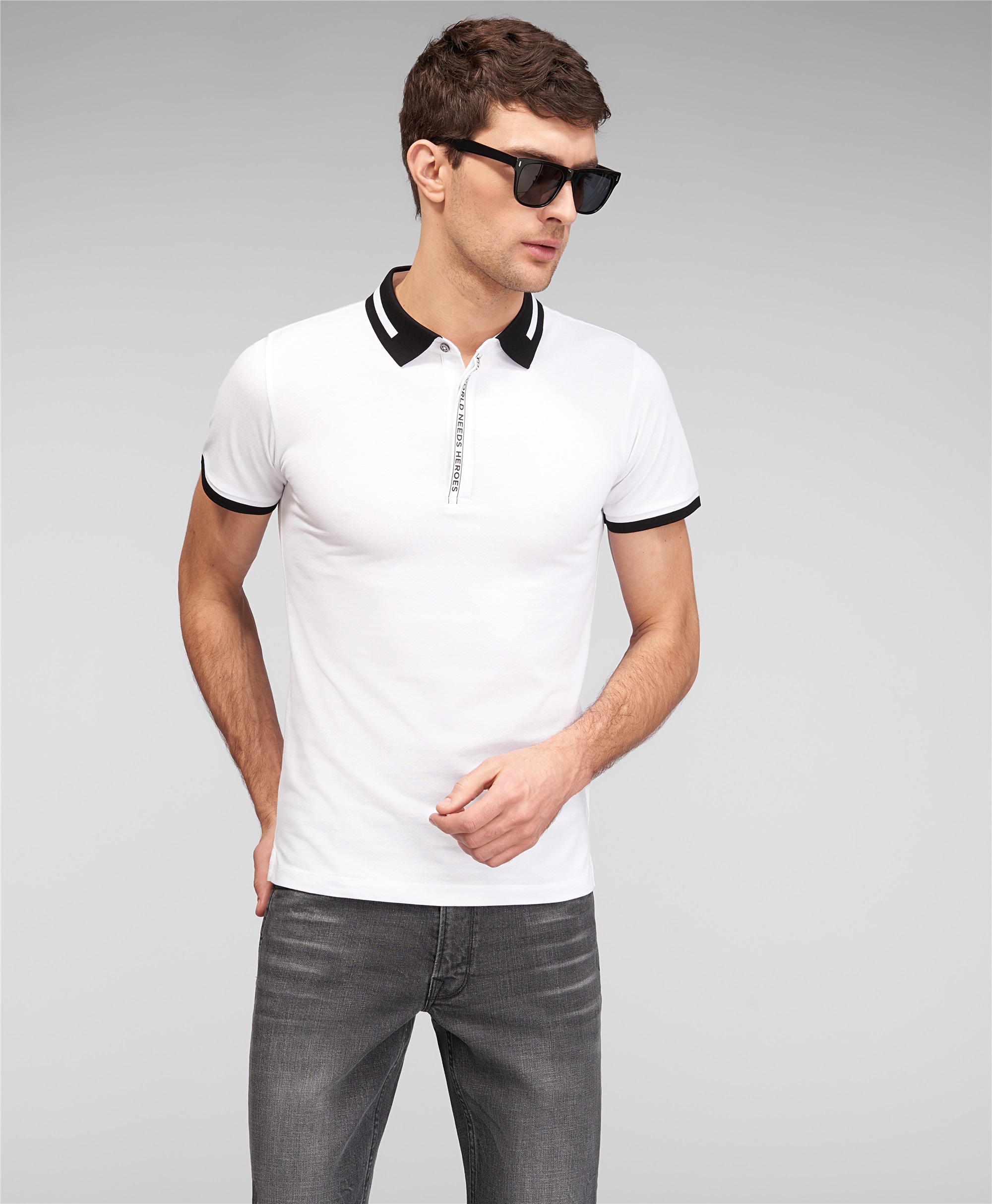 Рубашка-поло, полуприлегающий силуэт