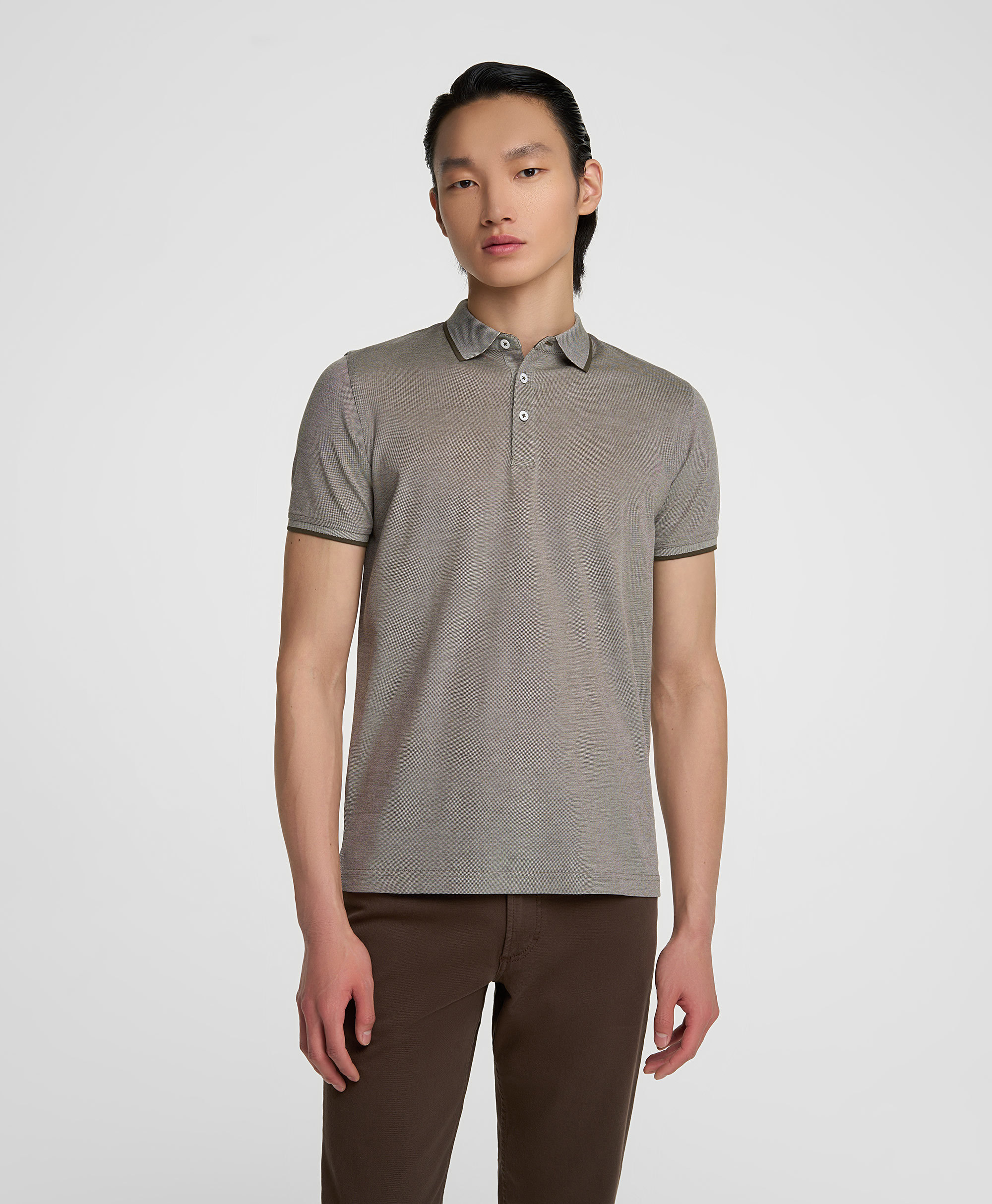 Рубашка-поло, полуприлегающий силуэт