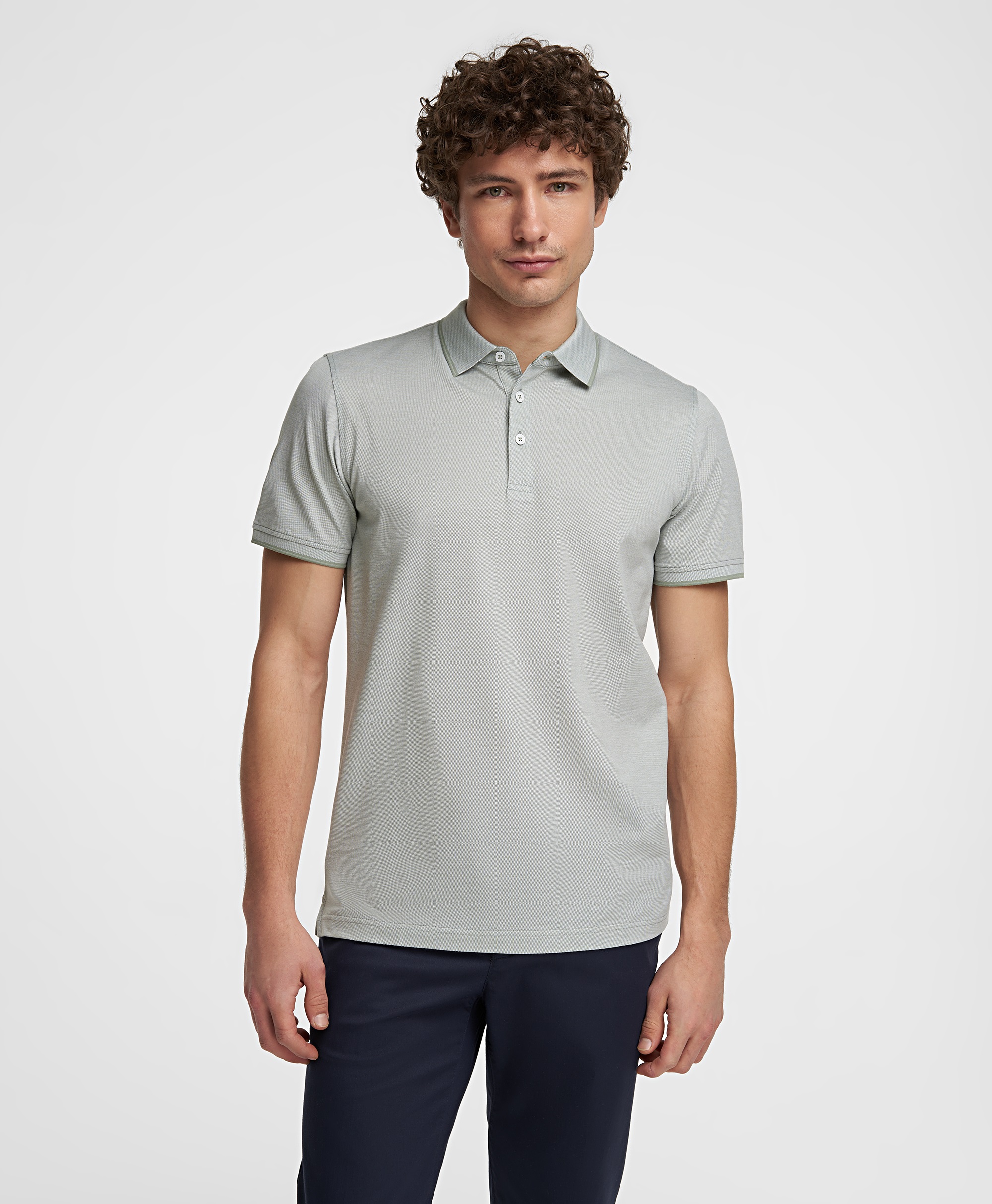 Рубашка-поло, полуприлегающий силуэт