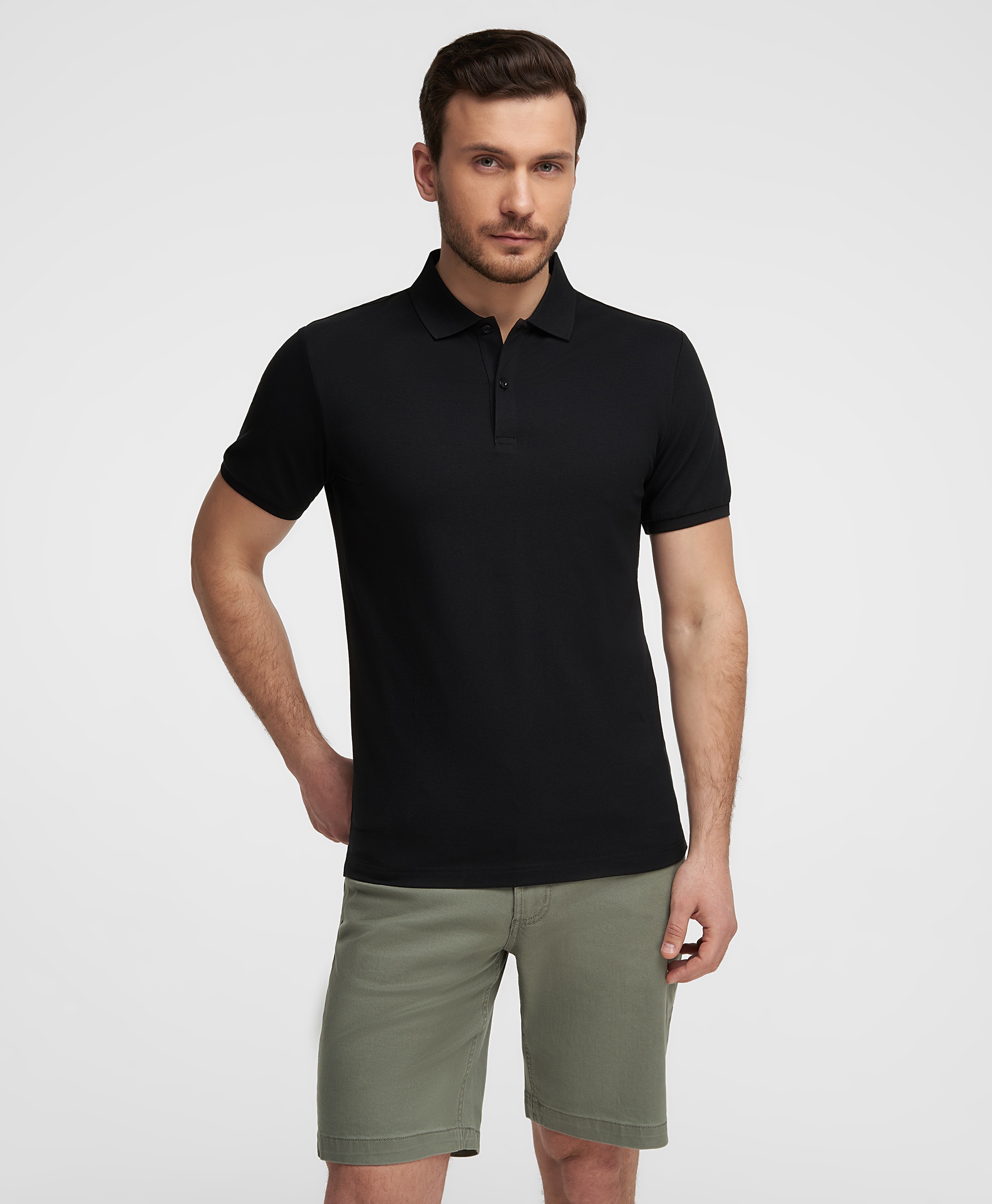 Рубашка-поло, полуприлегающий силуэт