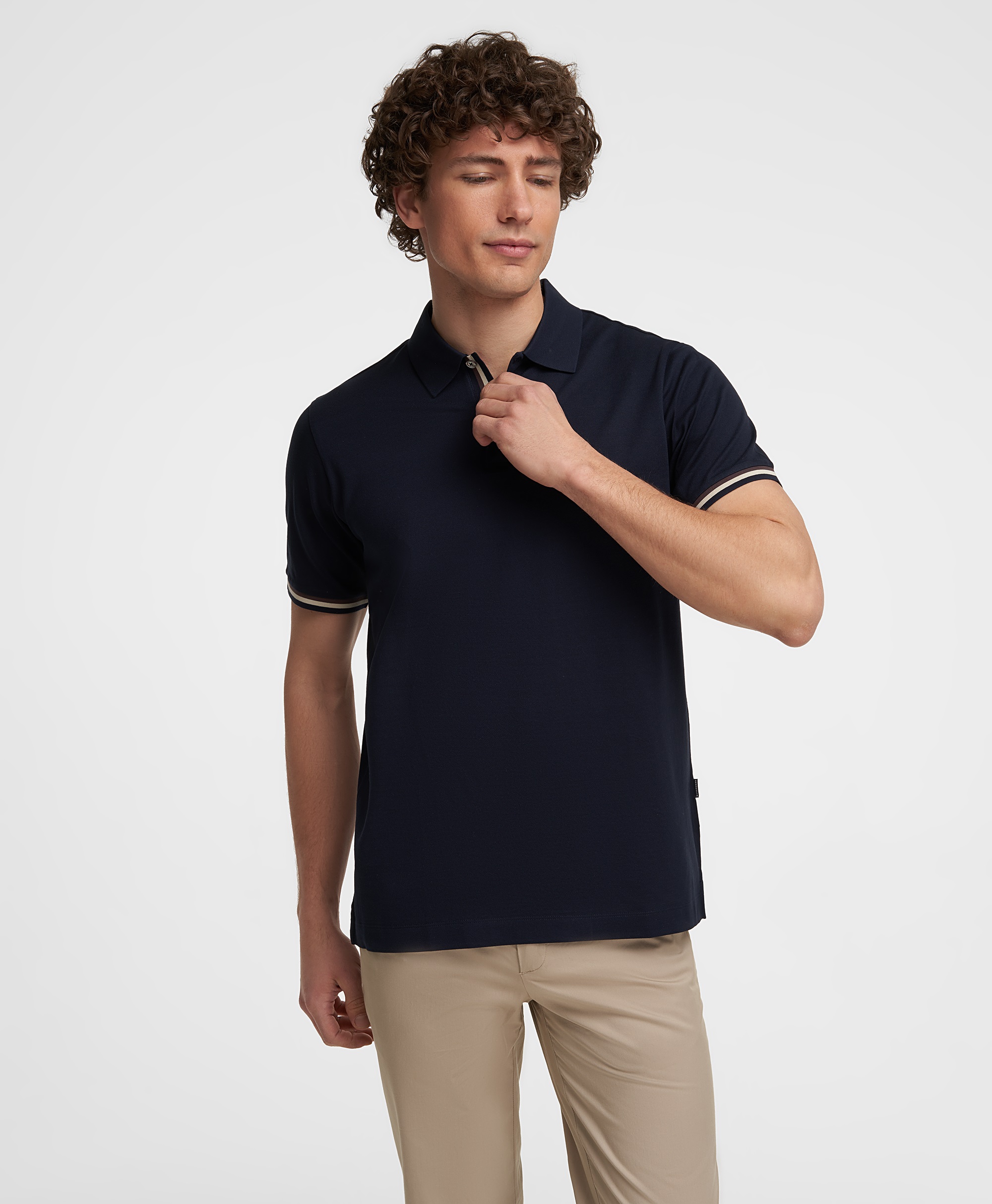 Рубашка-поло, прямой силуэт