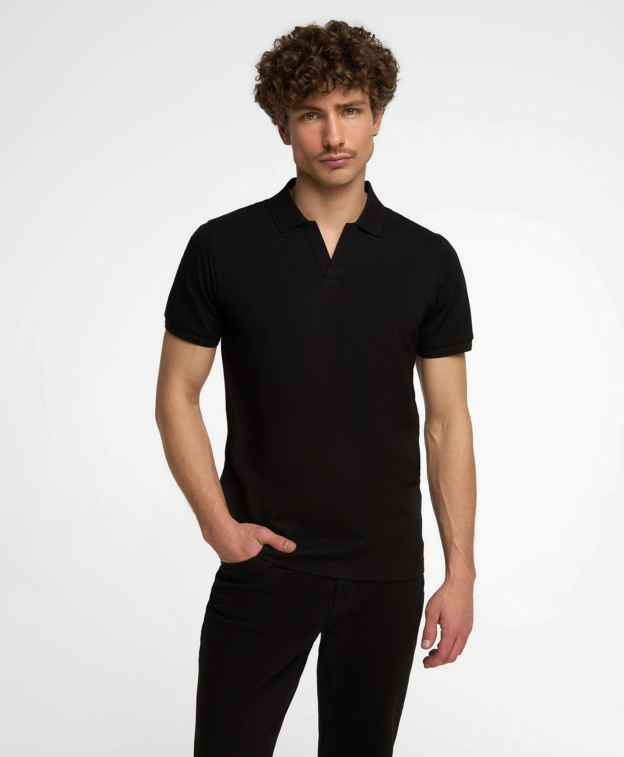 Рубашка-поло, полуприлегающий силуэт