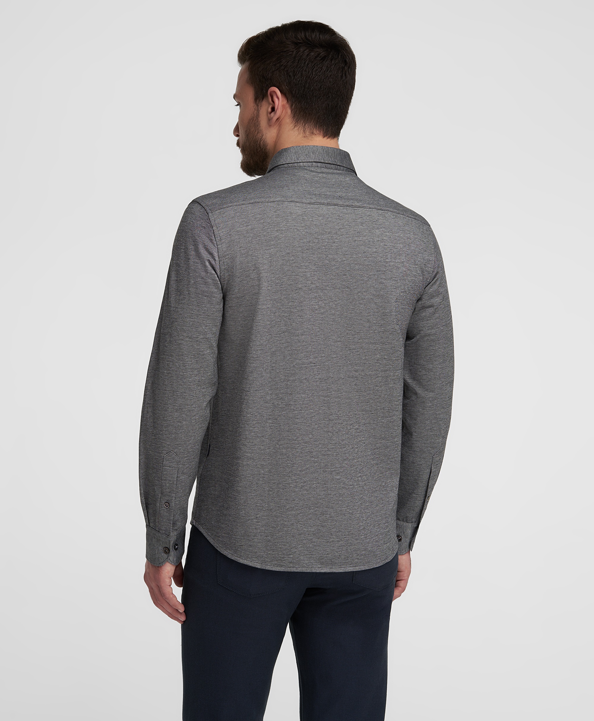 Рубашка трикотажная, прямой силуэт