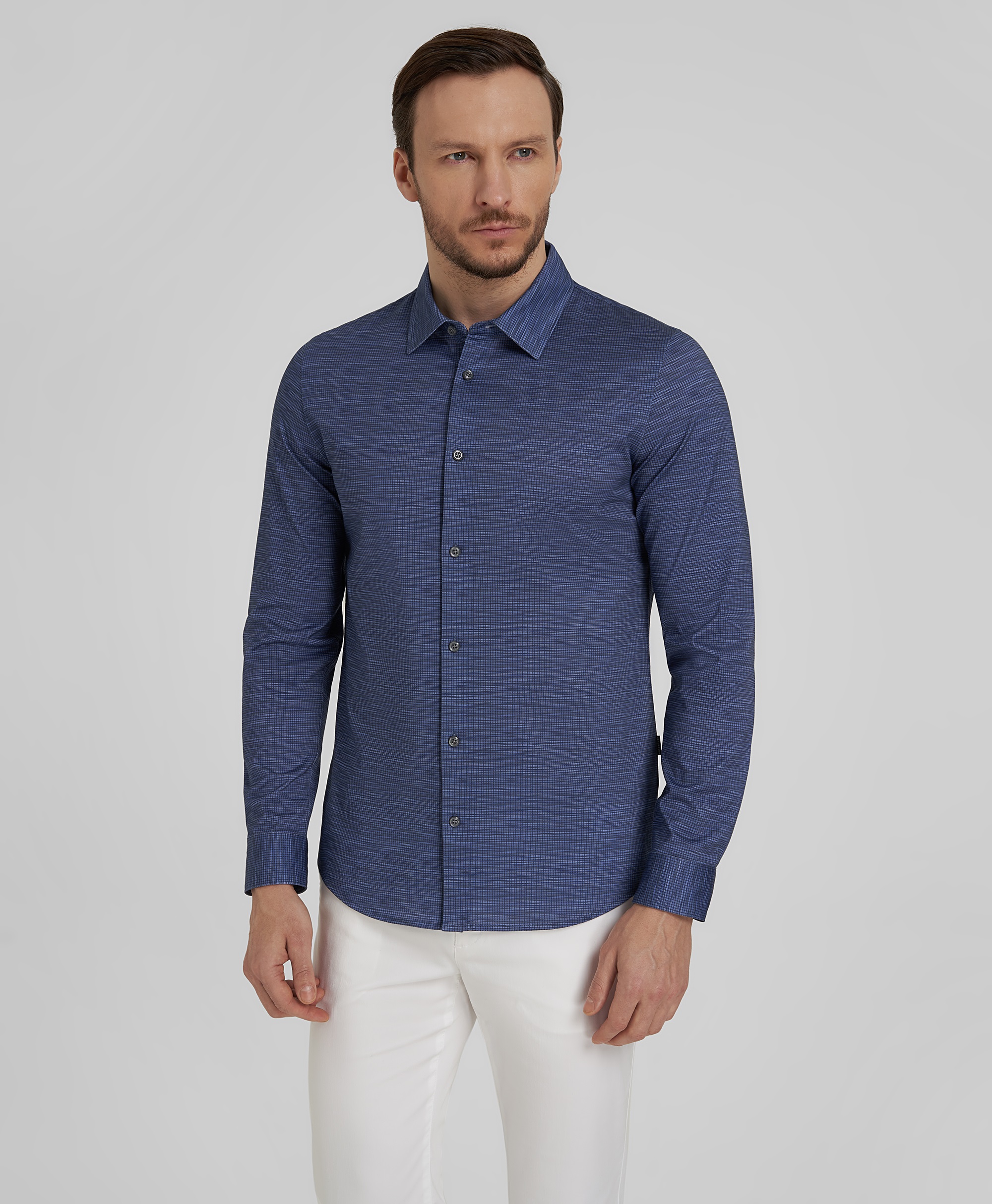 Рубашка трикотажная, полуприлегающий силуэт