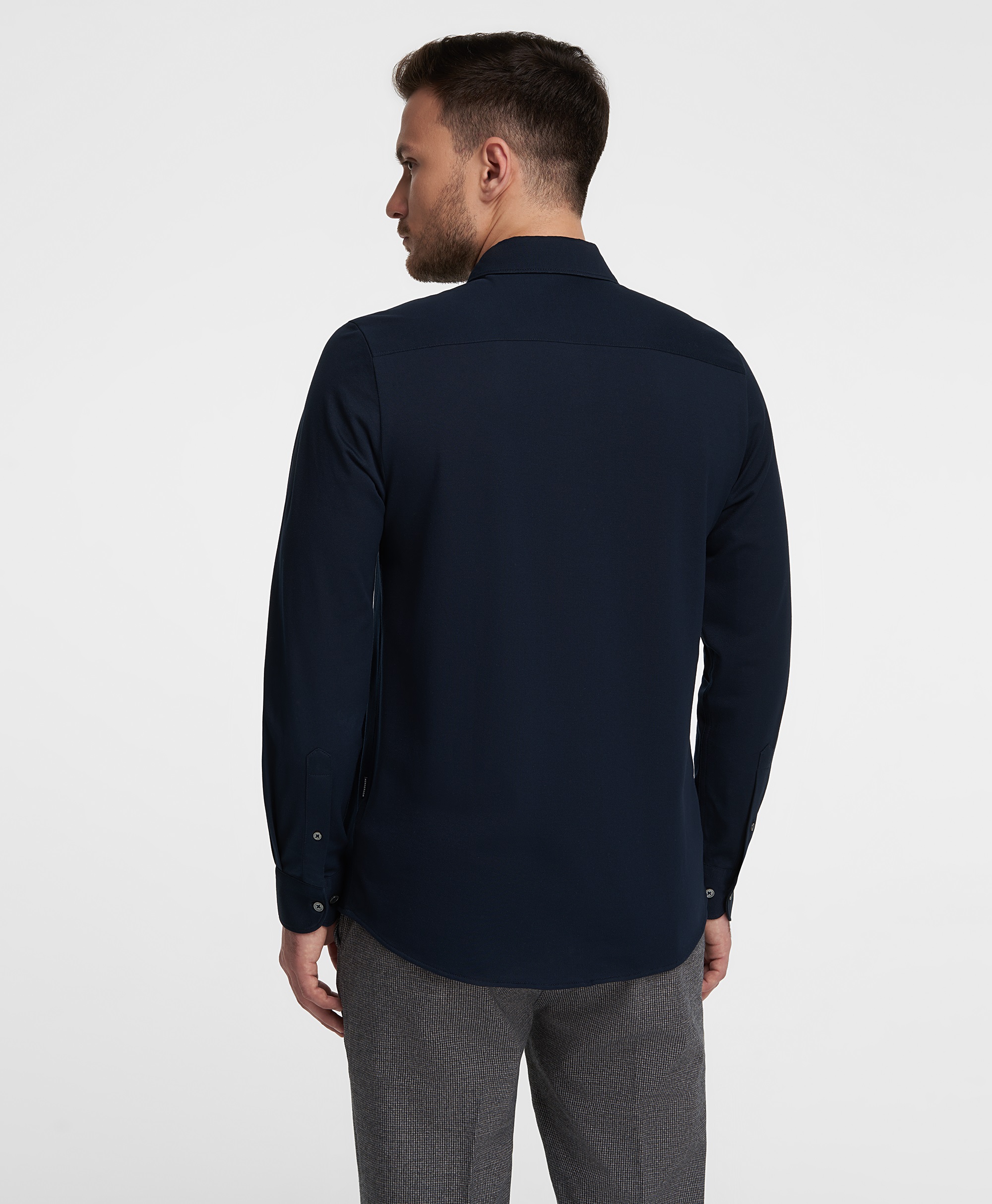 Рубашка трикотажная, прямой силуэт