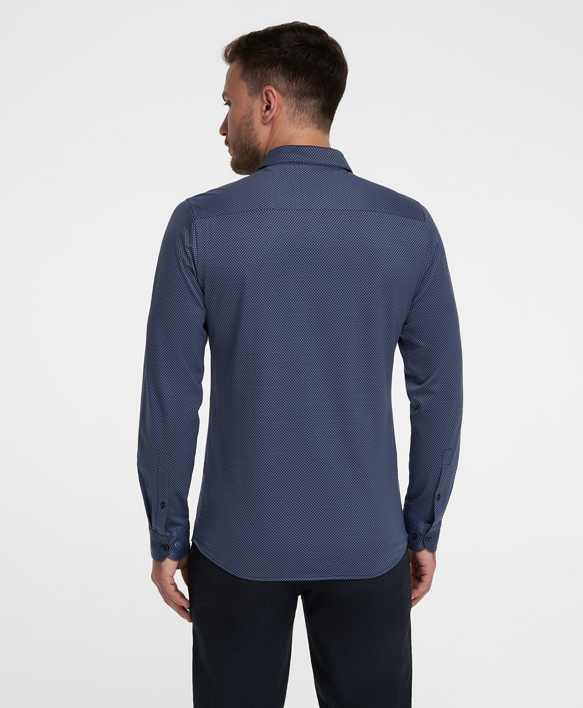 Рубашка трикотажная, полуприлегающий силуэт