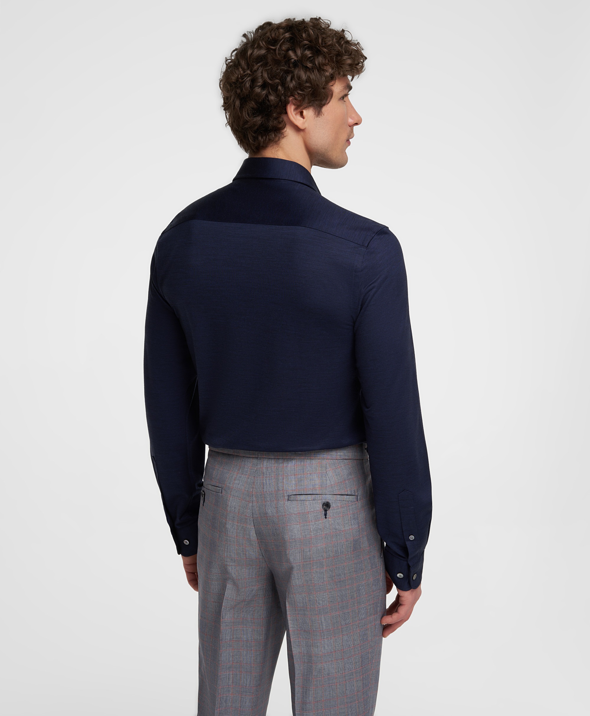 Рубашка трикотажная, прямой силуэт