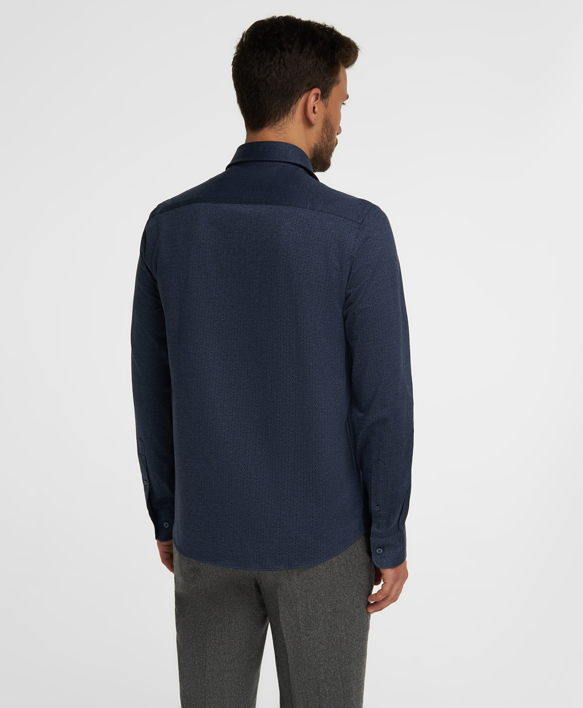 Рубашка трикотажная, прямой силуэт