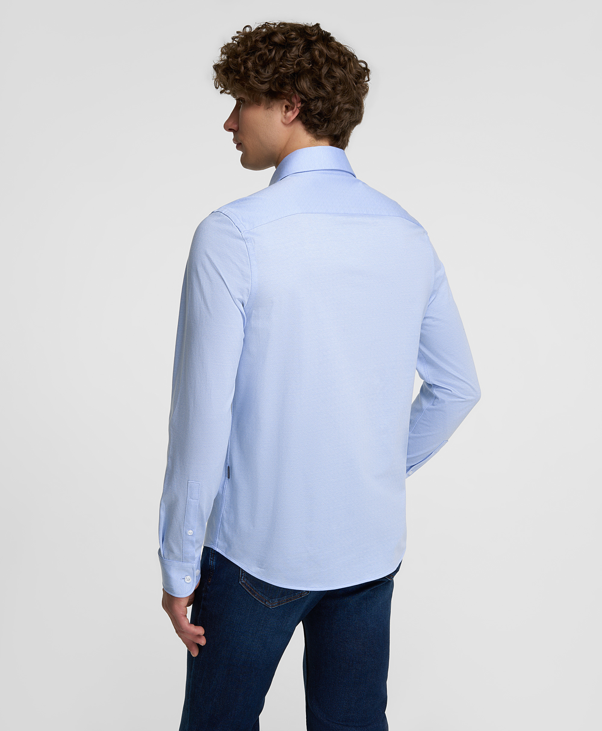 Рубашка трикотажная, полуприлегающий силуэт