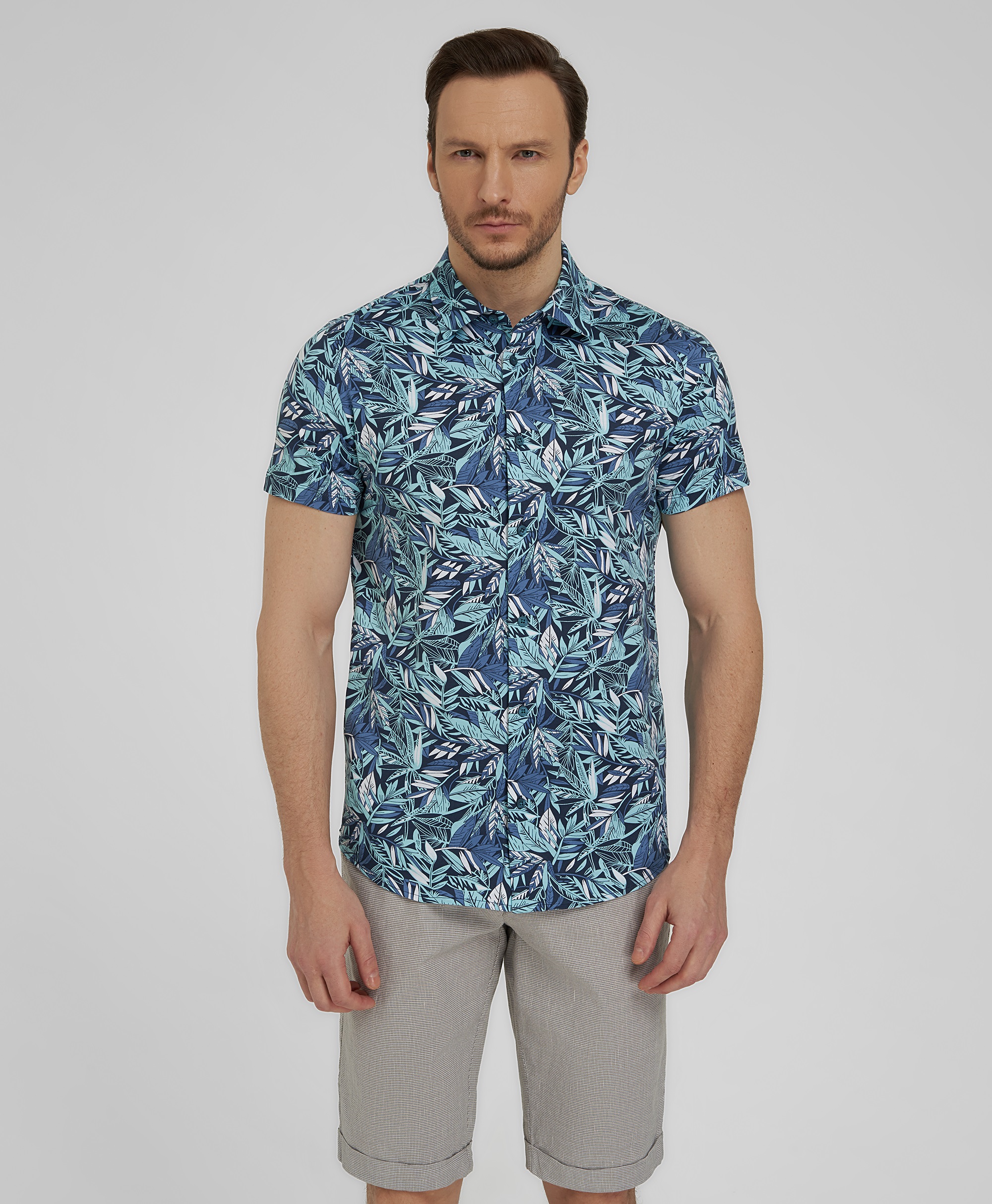 Рубашка трикотажная, полуприлегающий силуэт