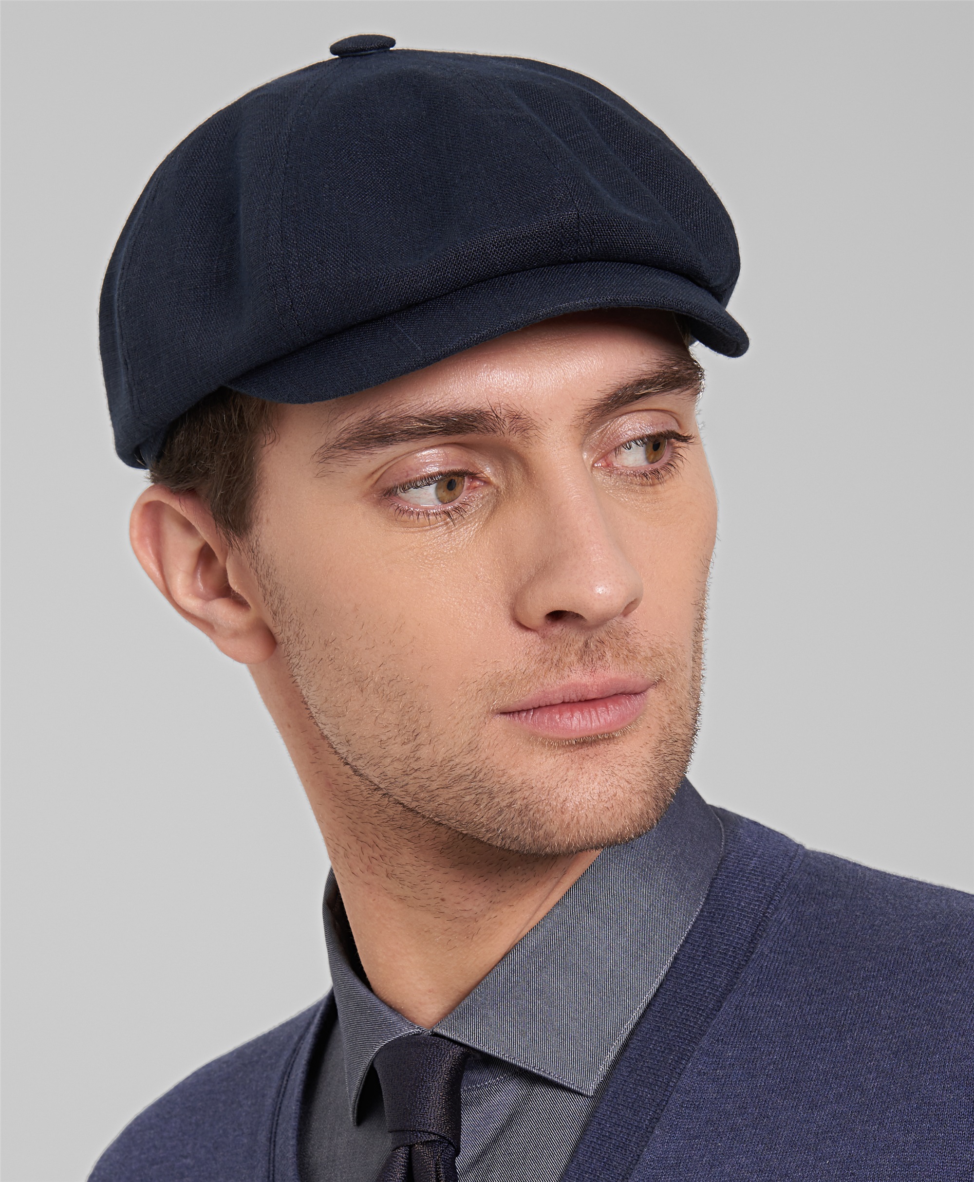 Кепка-восьмиклинка льняная