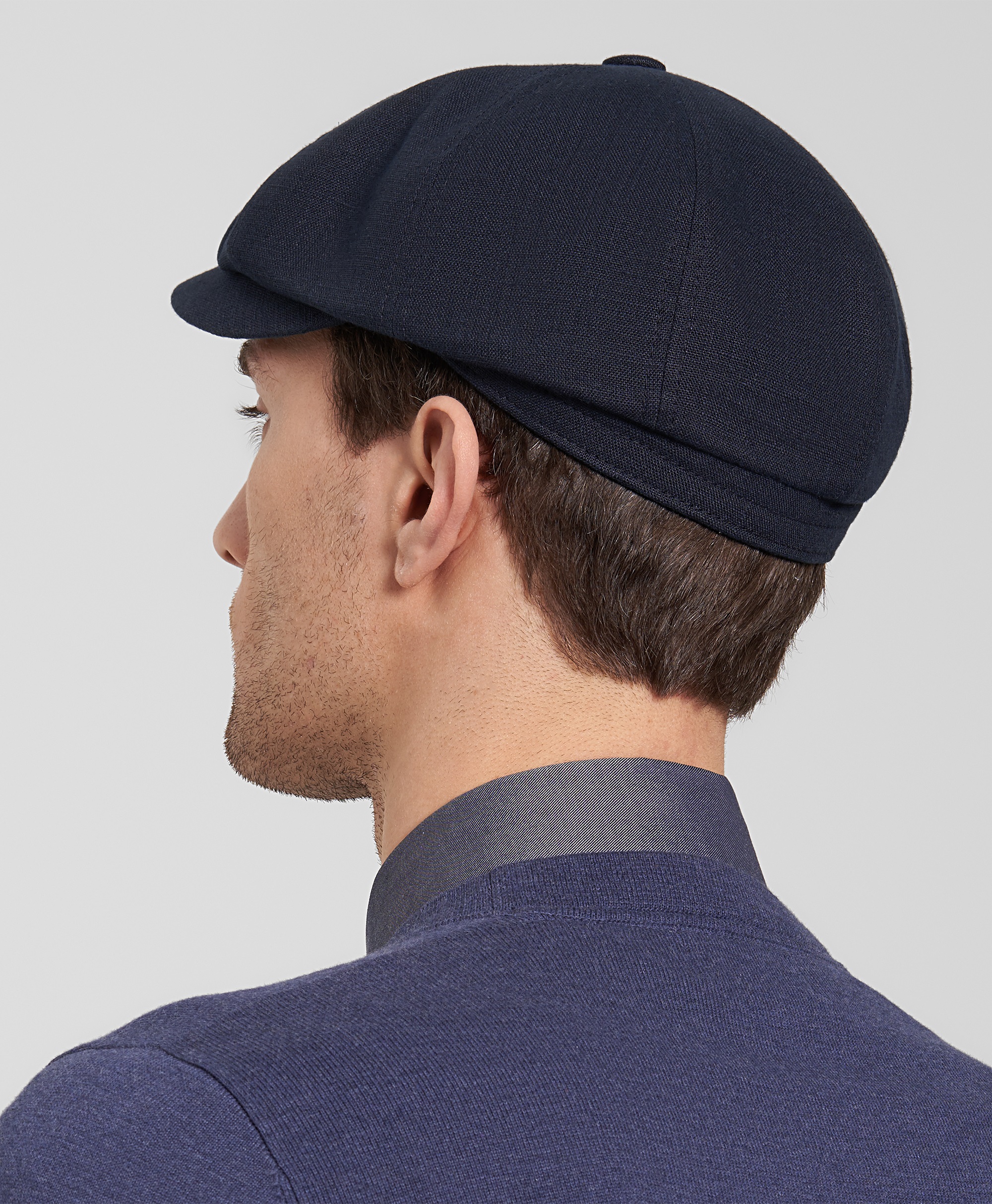 Кепка-восьмиклинка льняная