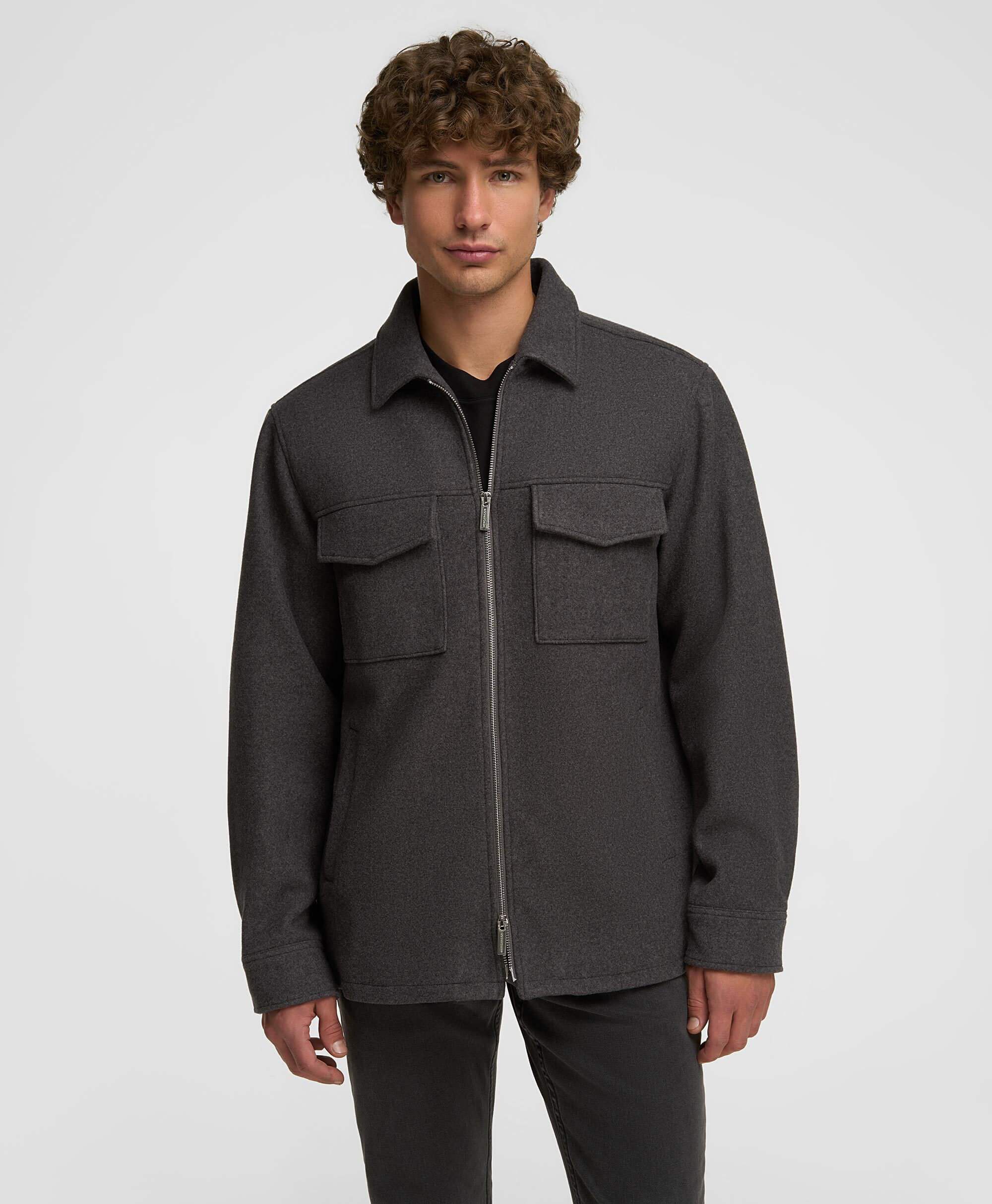 Куртка-рубашка из драпа JK-0471 GREY- купить в HENDERSON.RU, цена 11995 ...