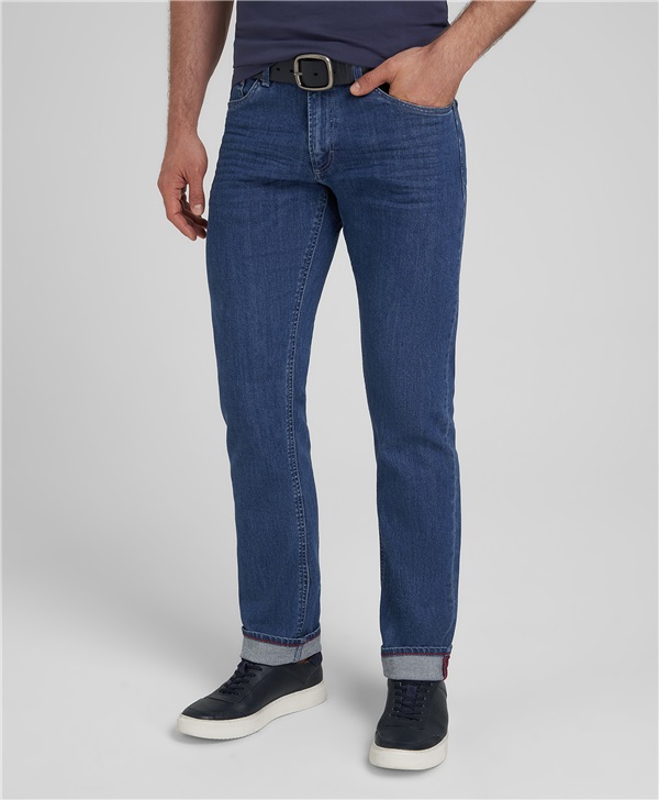 Джинсы 5 карманов, прямой силуэт JS-0132 BLUE- купить в HENDERSON.RU, цена 4995 ₽