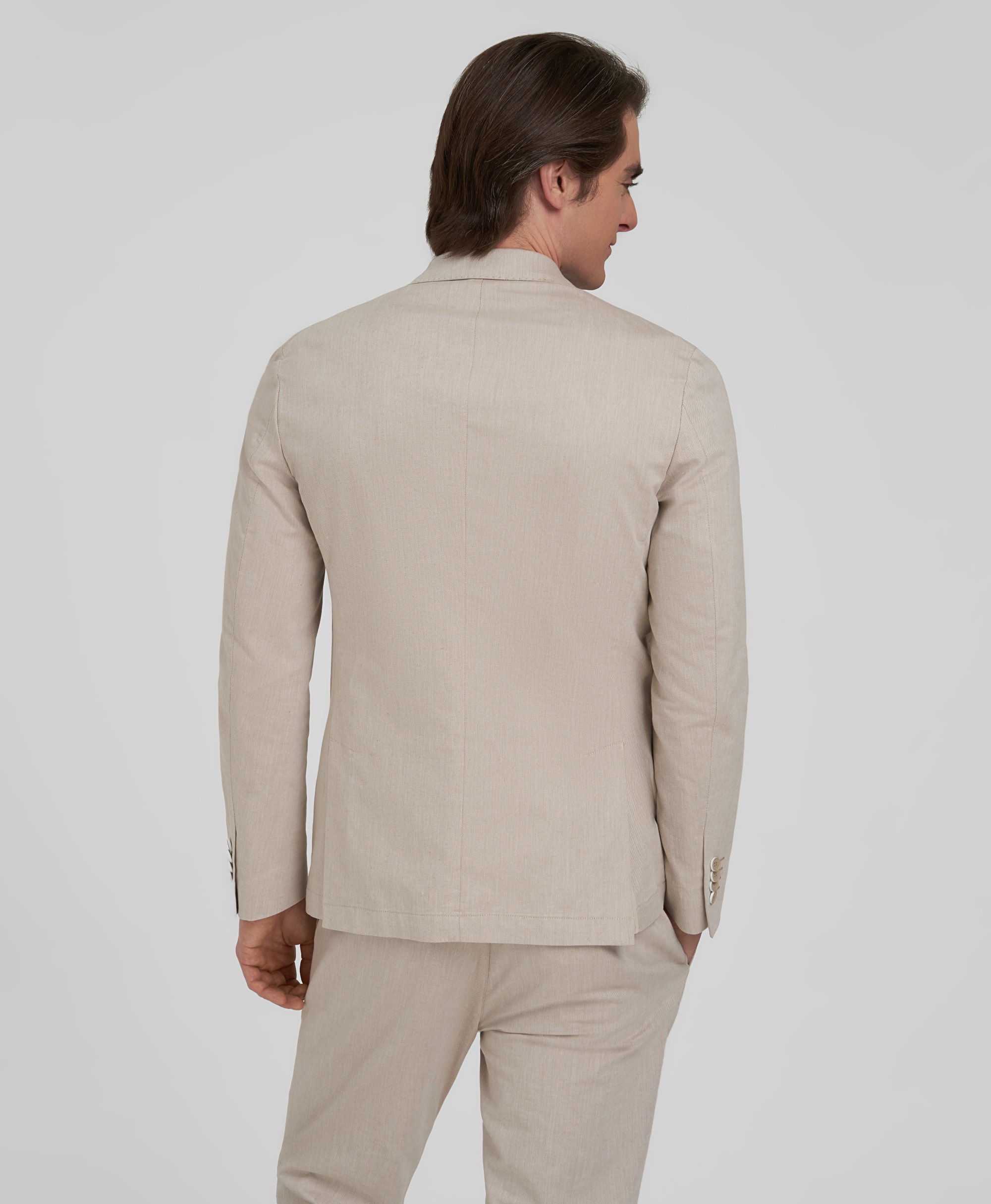 Пиджак из твила, прямой силуэт