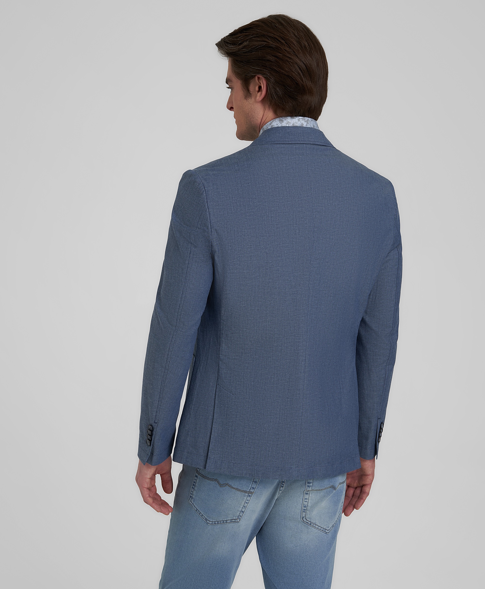 Пиджак из твила, прямой силуэт