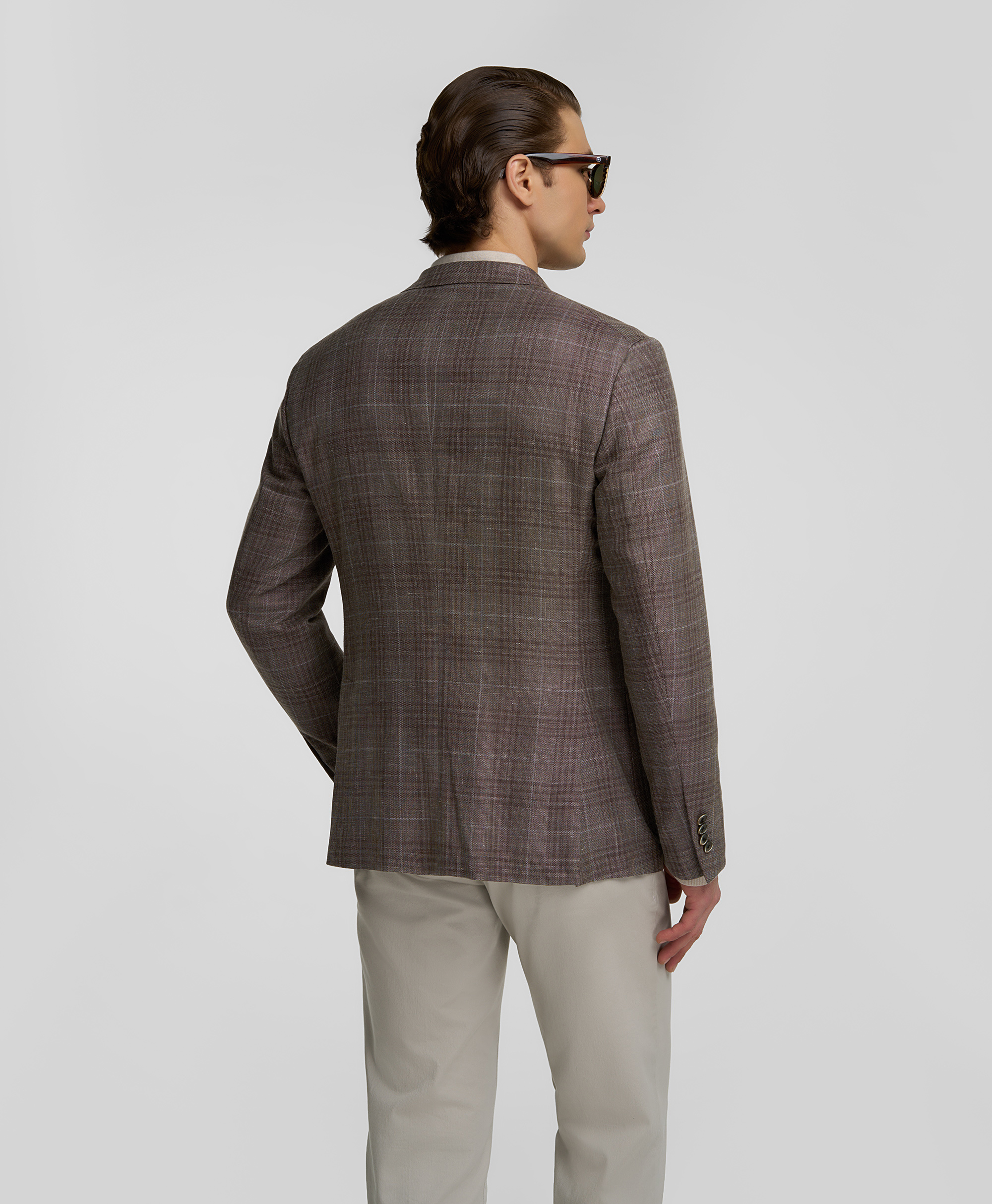 Пиджак из эластичной ткани, прямой силуэт