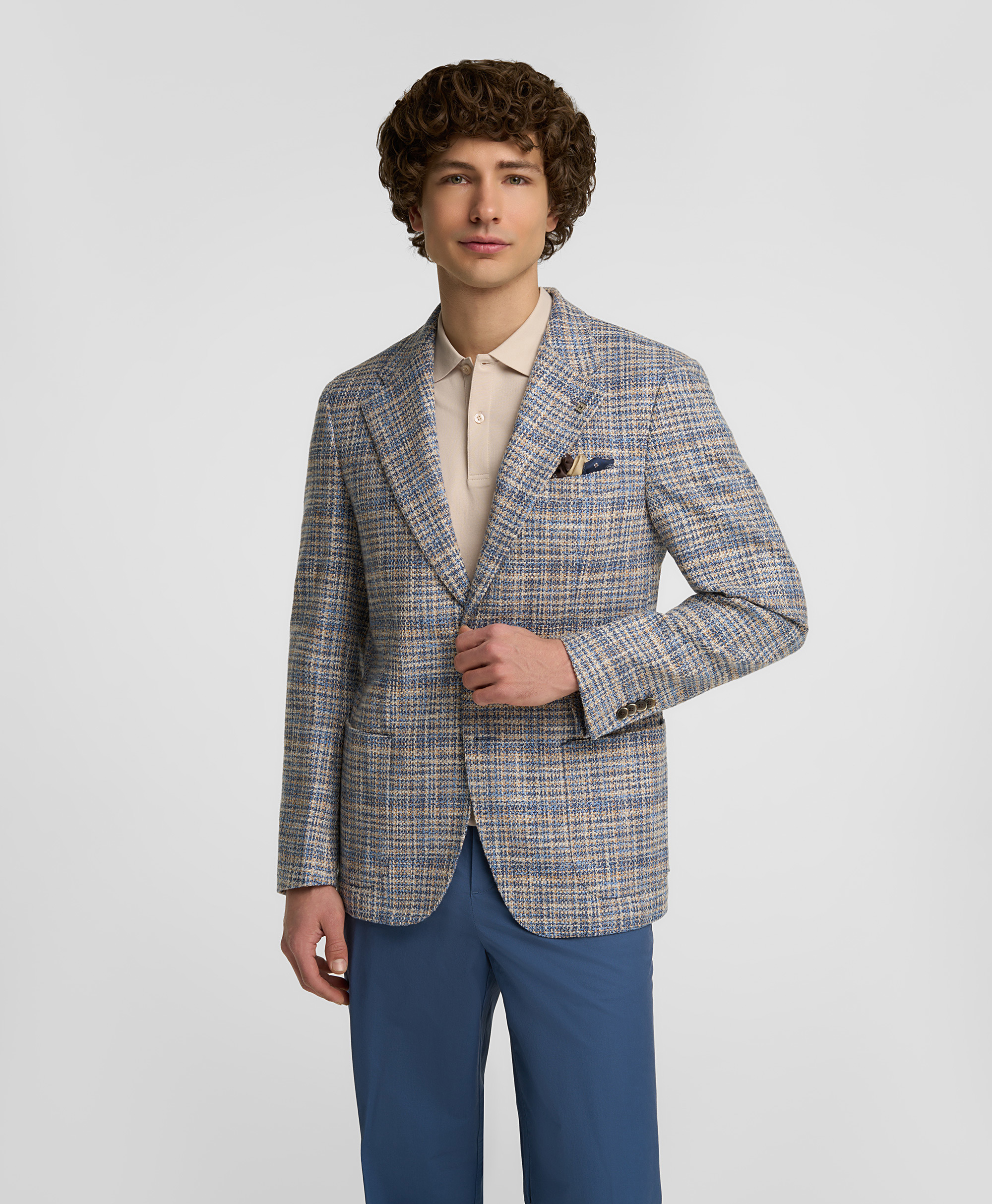 Пиджак повседневный, прямой силуэт