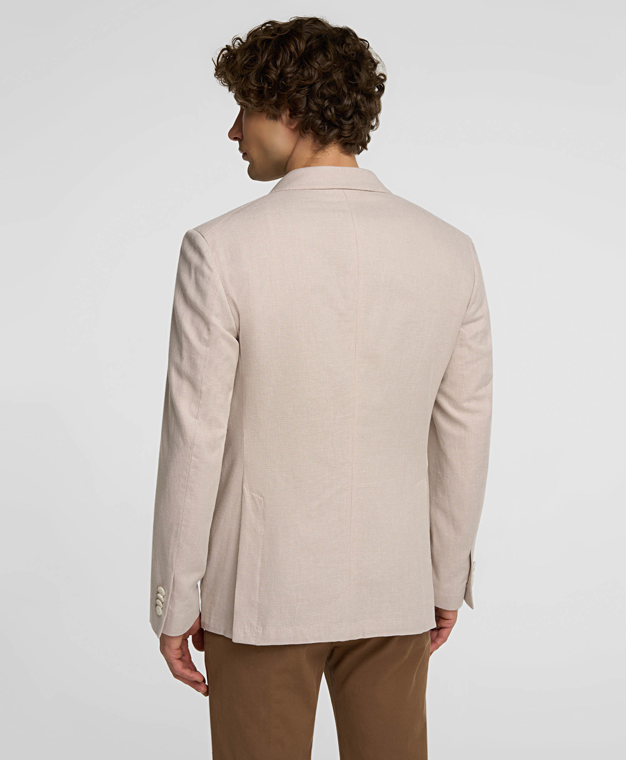 Пиджак из смесовой ткани, прямой силуэт