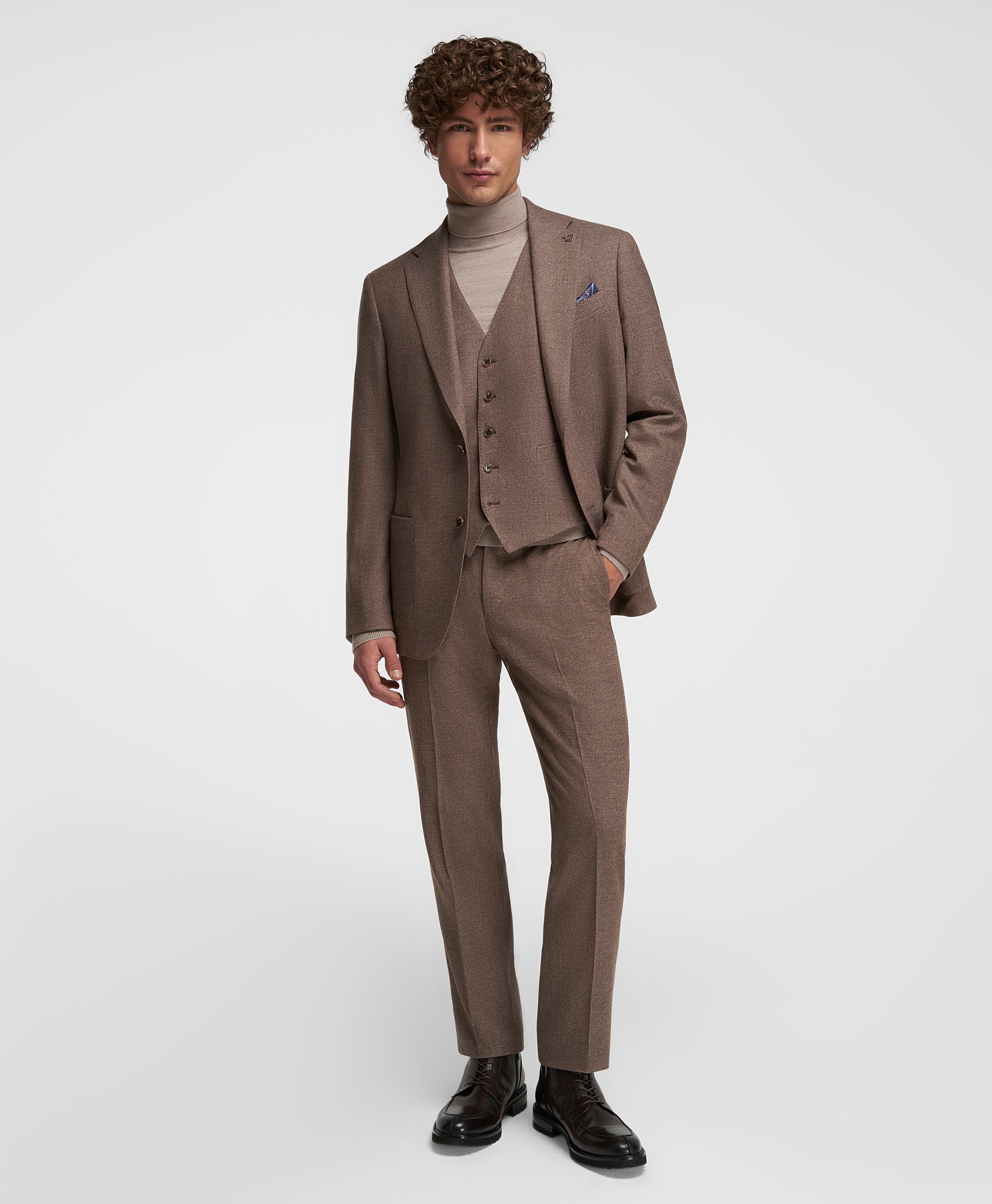 Пиджак костюмный фланелевый, прямой силуэт