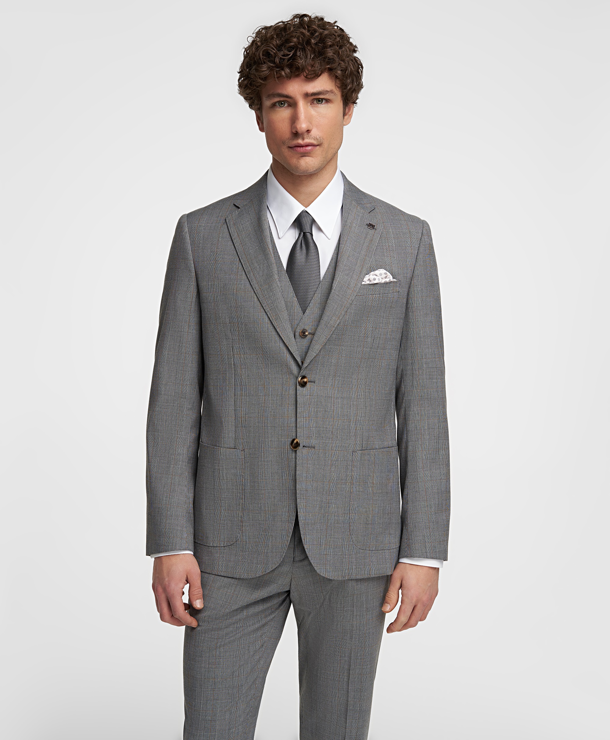 Пиджак костюмный из эластичной ткани, прямой силуэт