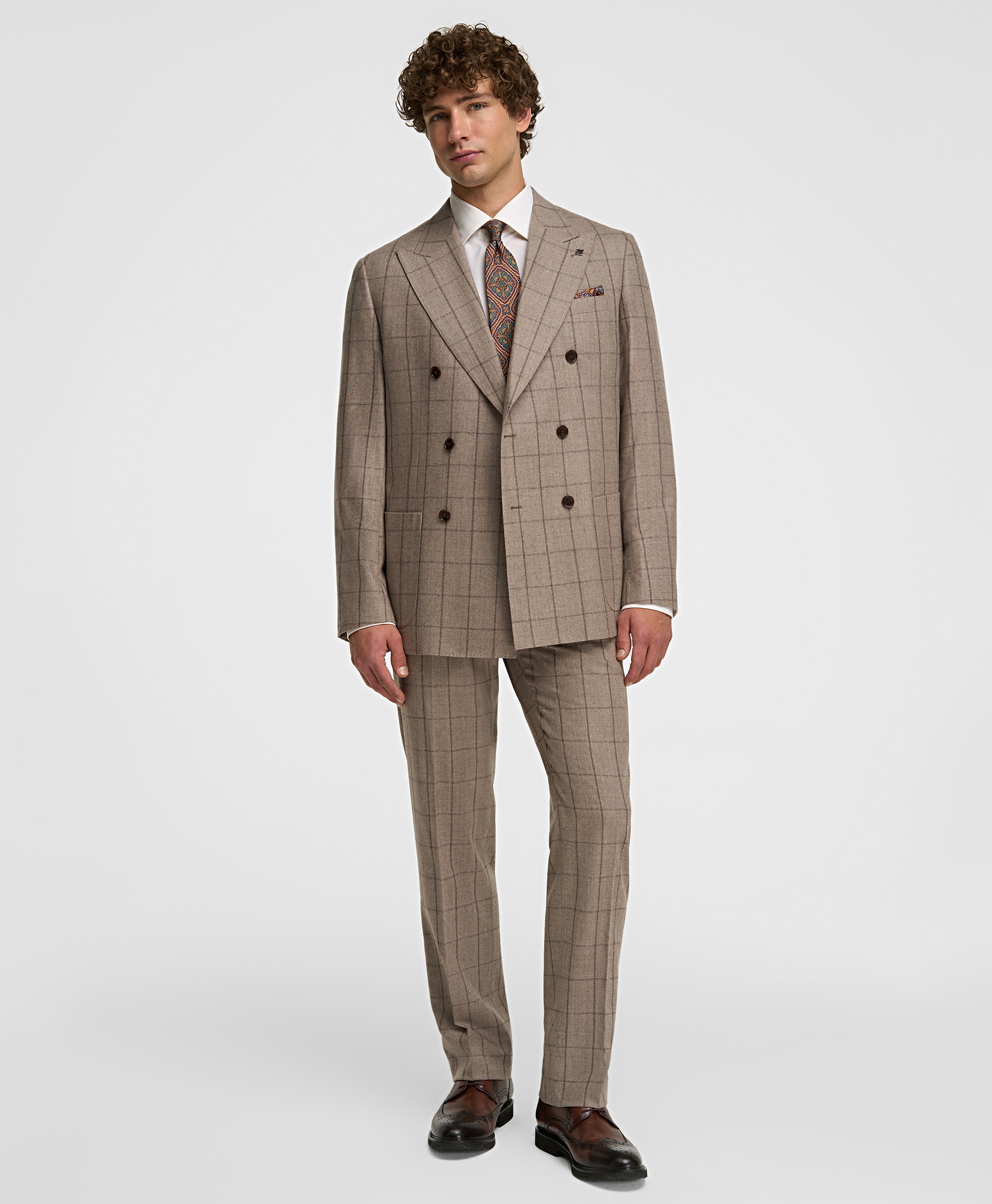 Пиджак костюмный фланелевый, прямой силуэт