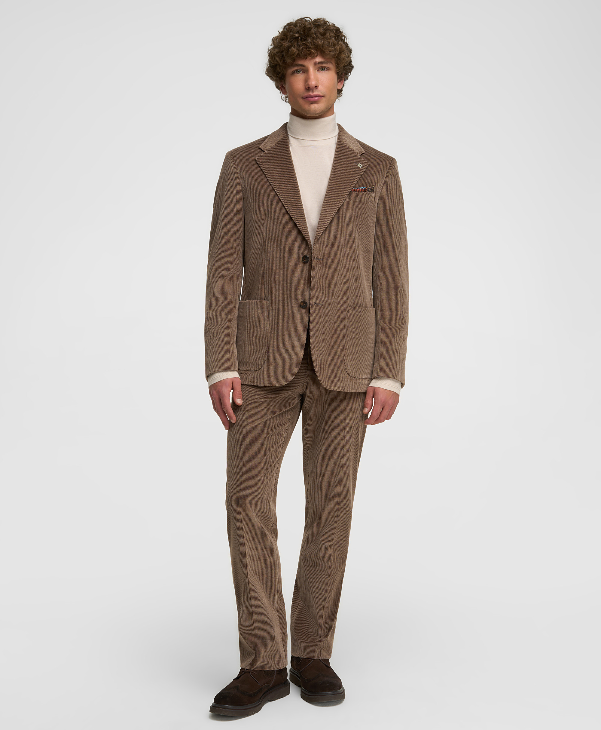 Пиджак костюмный вельветовый, прямой силуэт