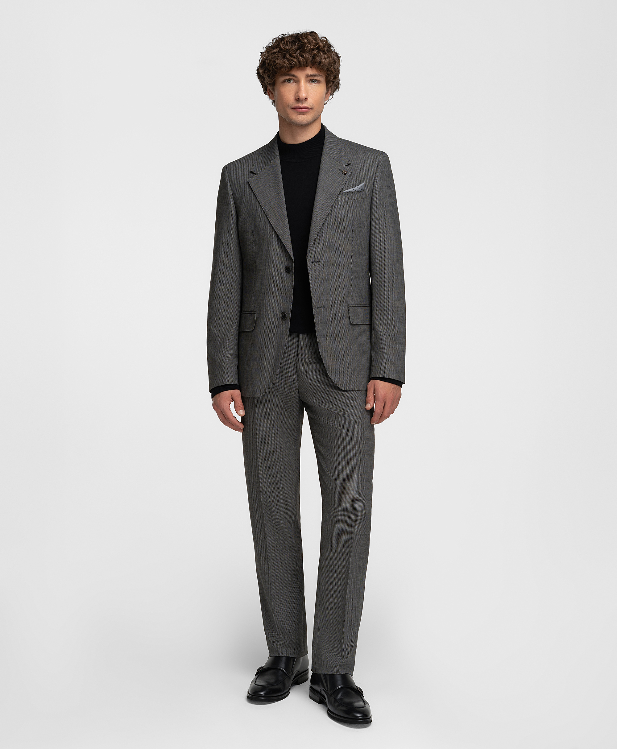 Пиджак костюмный из эластичной ткани, прямой силуэт