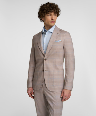 Пиджак костюмный из смесовой ткани, прямой силуэт