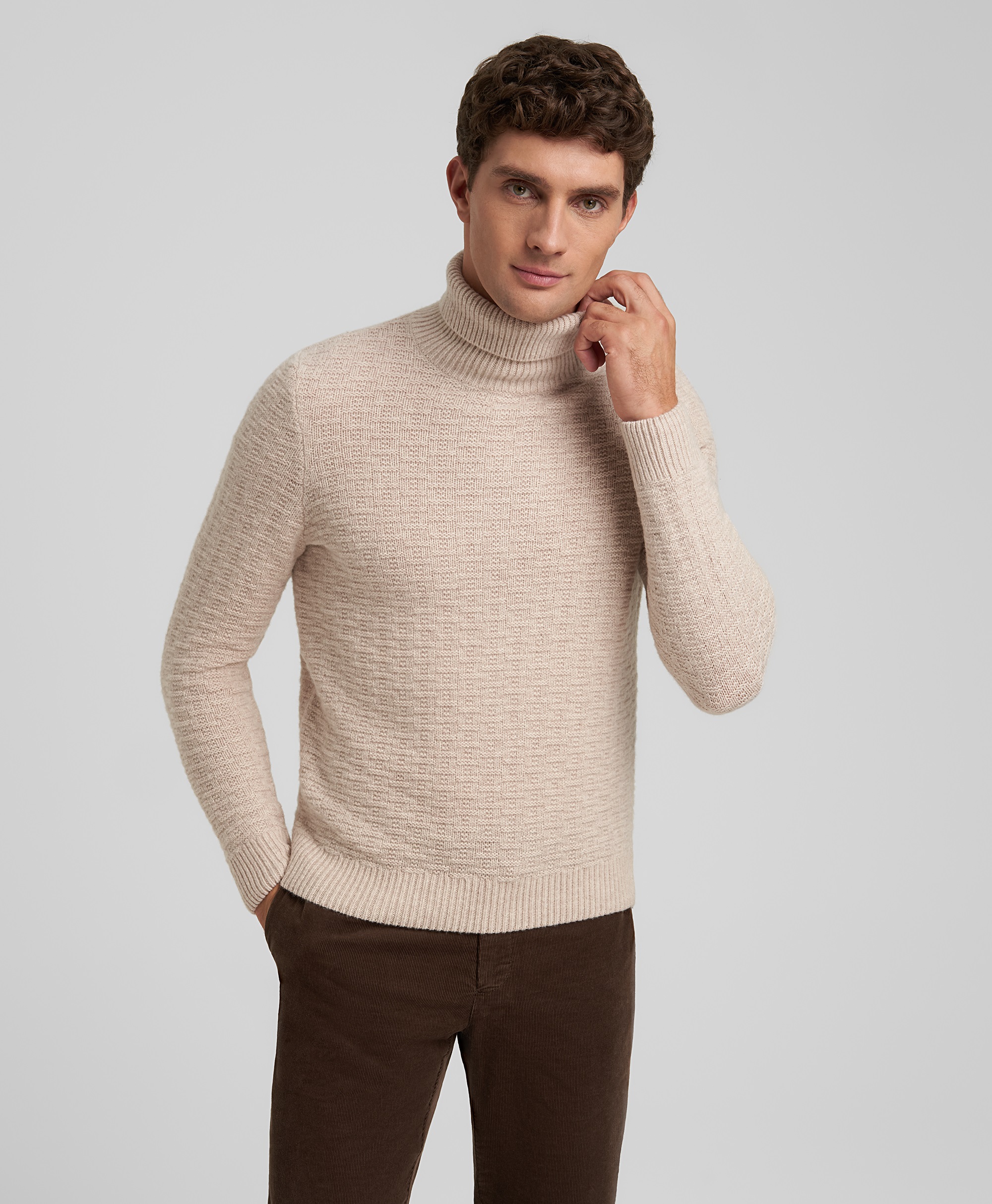 Водолазка трикотажная длинный рукав, вязаная