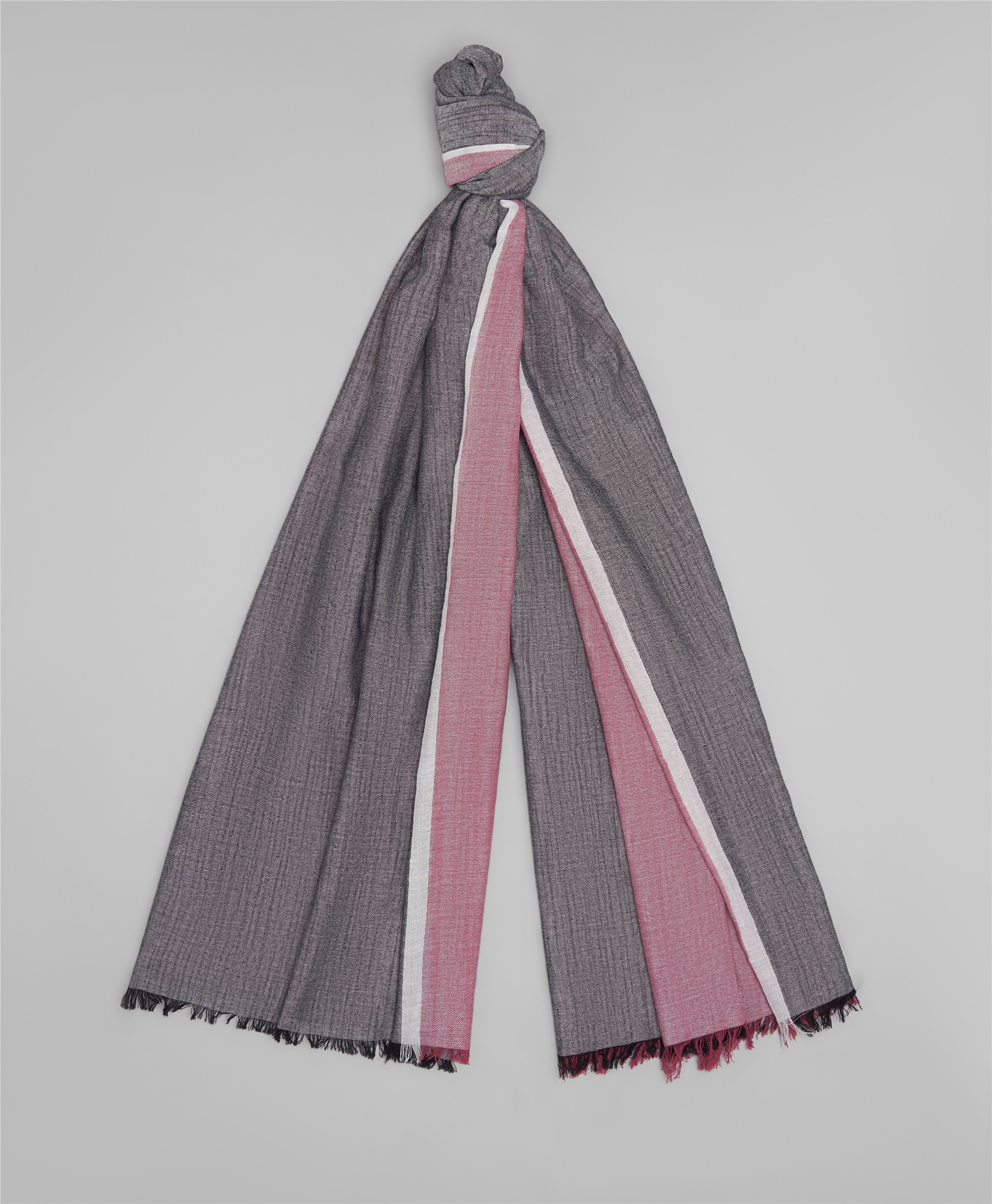 Палантин текстильный легкий из хлопка и вискозы, размер 90 x 180 см