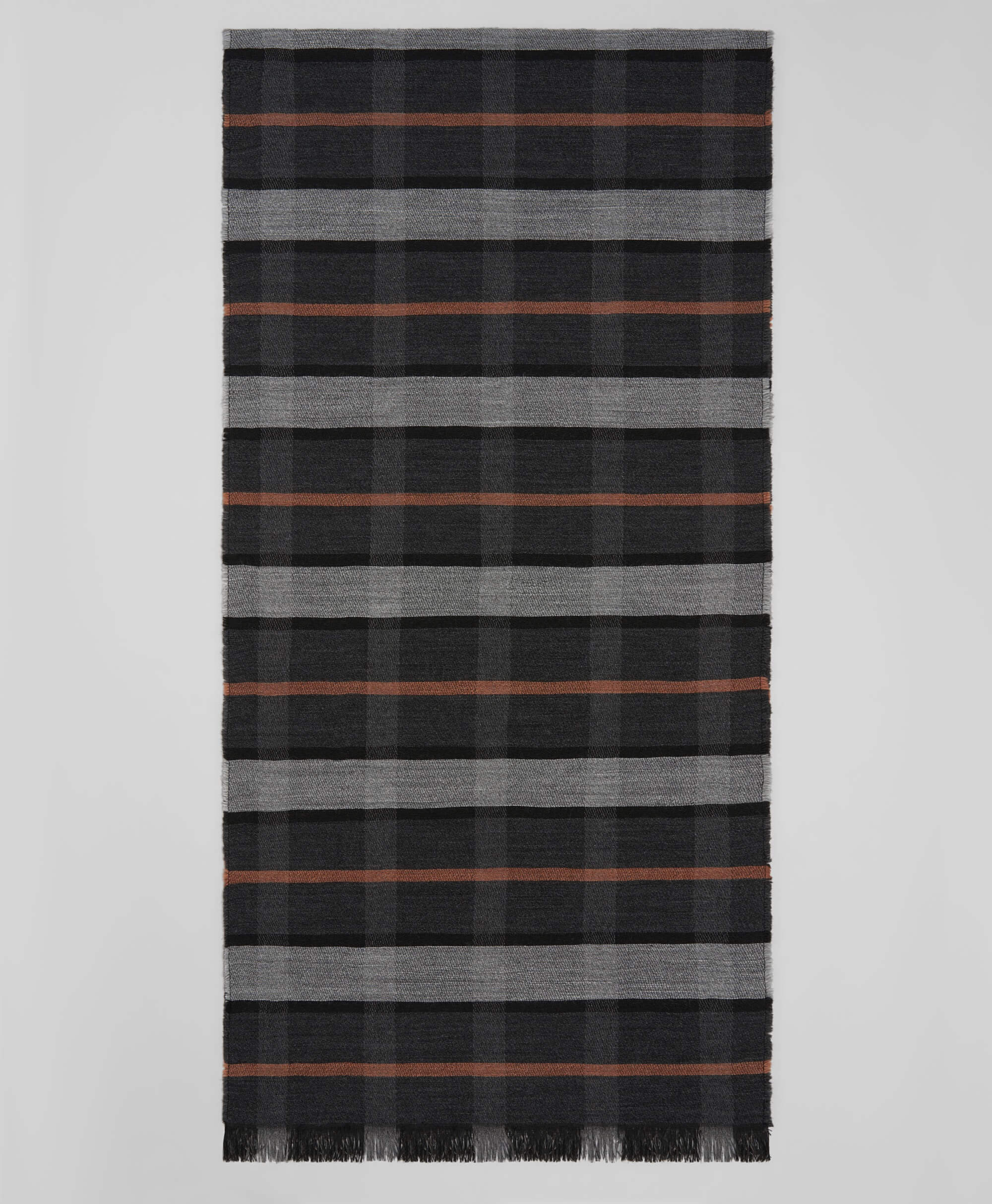 Шарф текстильный из смесовой шерсти, классический - размер 48 x 180 см