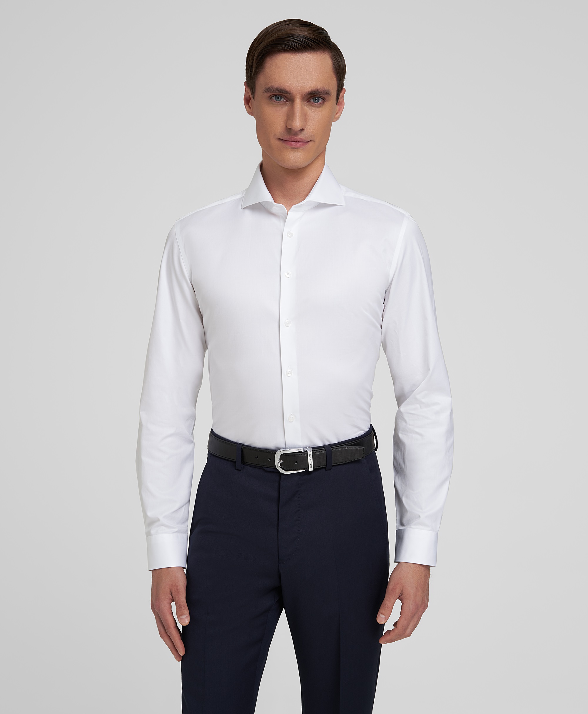 Рубашка хлопковая с обработкой антивирус, прилегающий силуэт