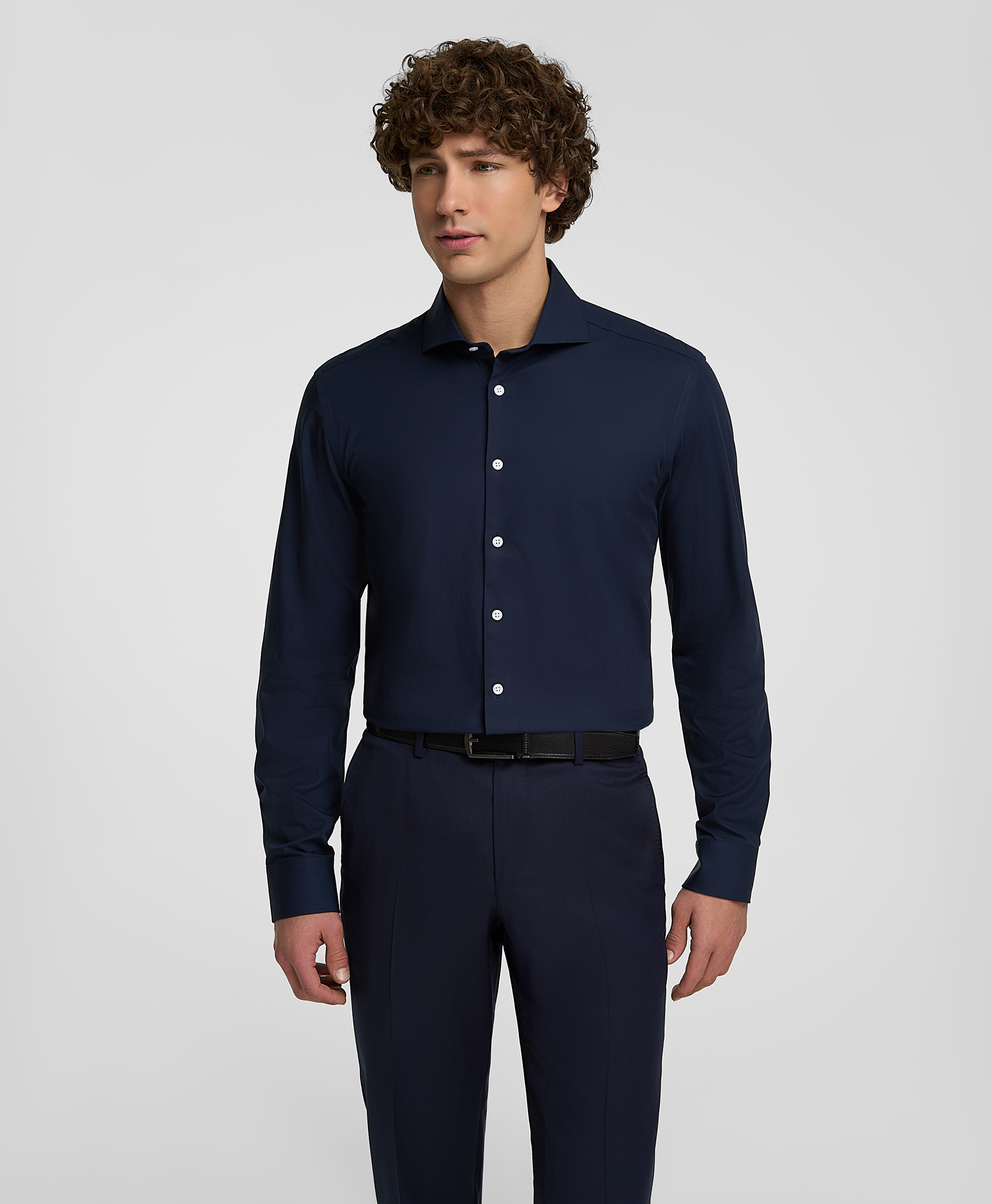 Рубашка из ткани стрейч, полуприлегающий силуэт